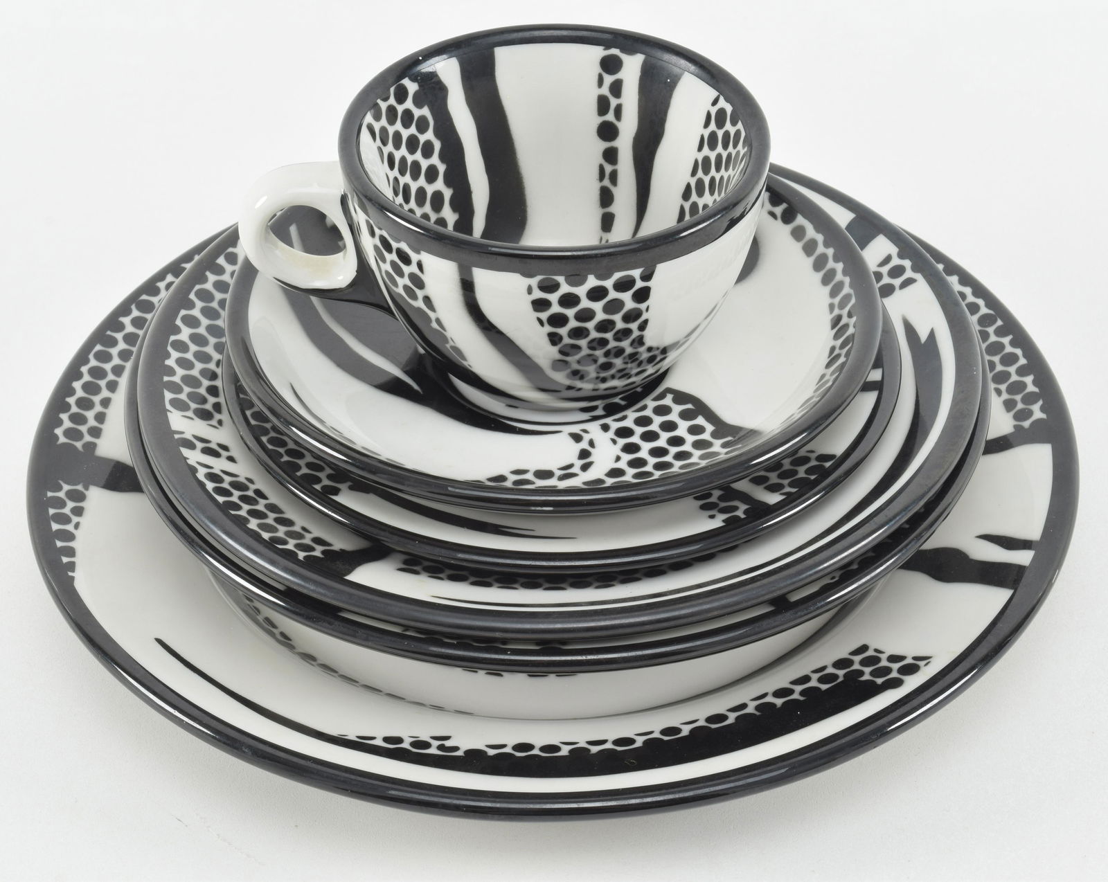 Roy Lichtenstein design 6 pieces ceramic place setting (1 of 6)