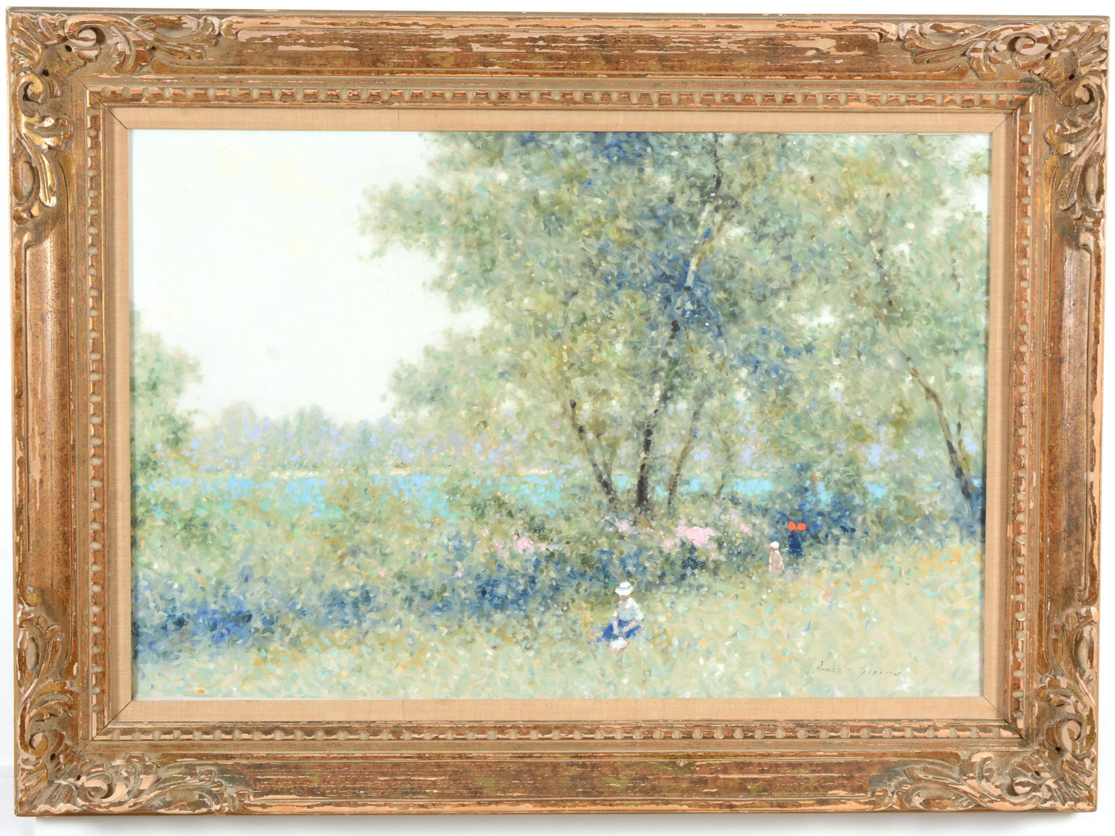 Andre Gisson. French. Large landscape with women and (1 of 7)