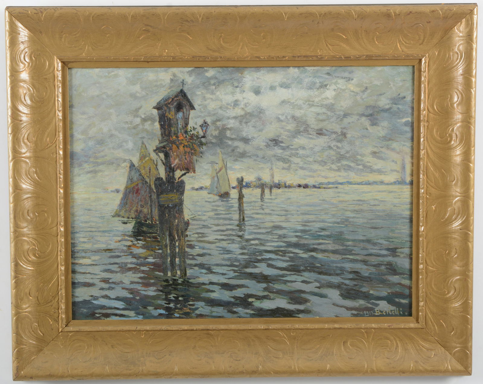 Italian School. 1917. Bertelli. Impressionist canal (1 of 7)