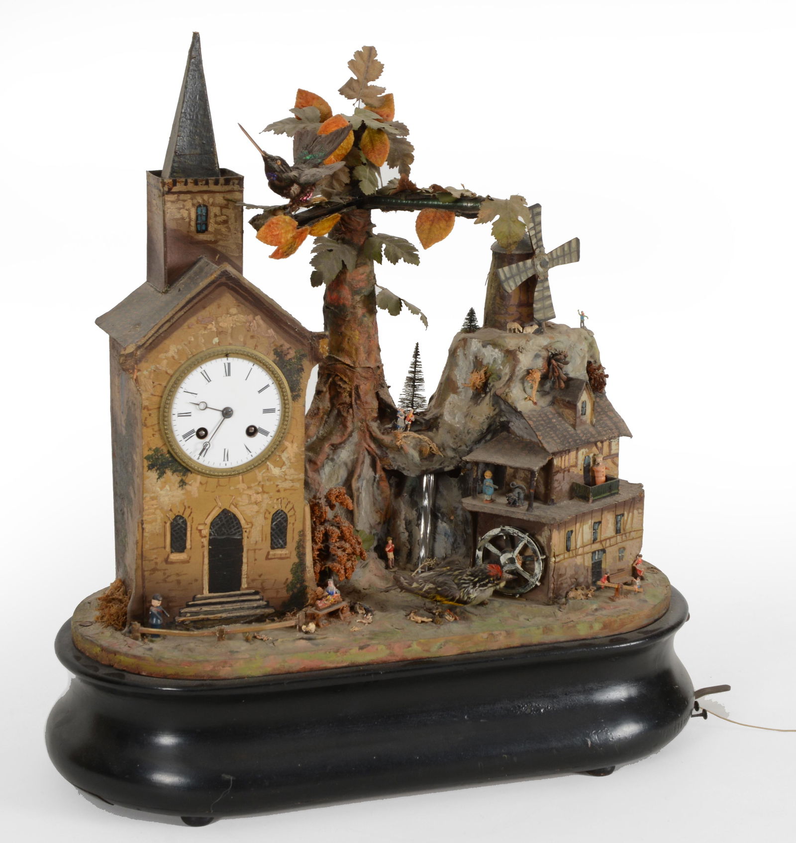German mechanical animated clock, late 19th century. (1 of 12)