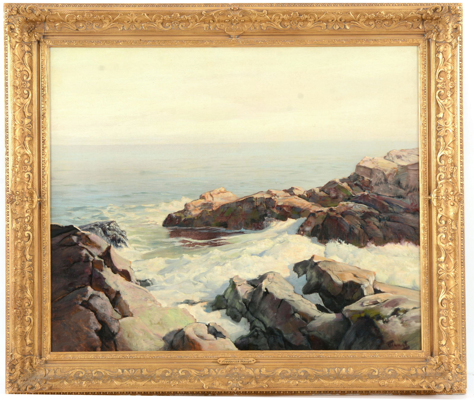 Frederick Judd Waugh. American. "Slumbering Sea". Large (1 of 7)