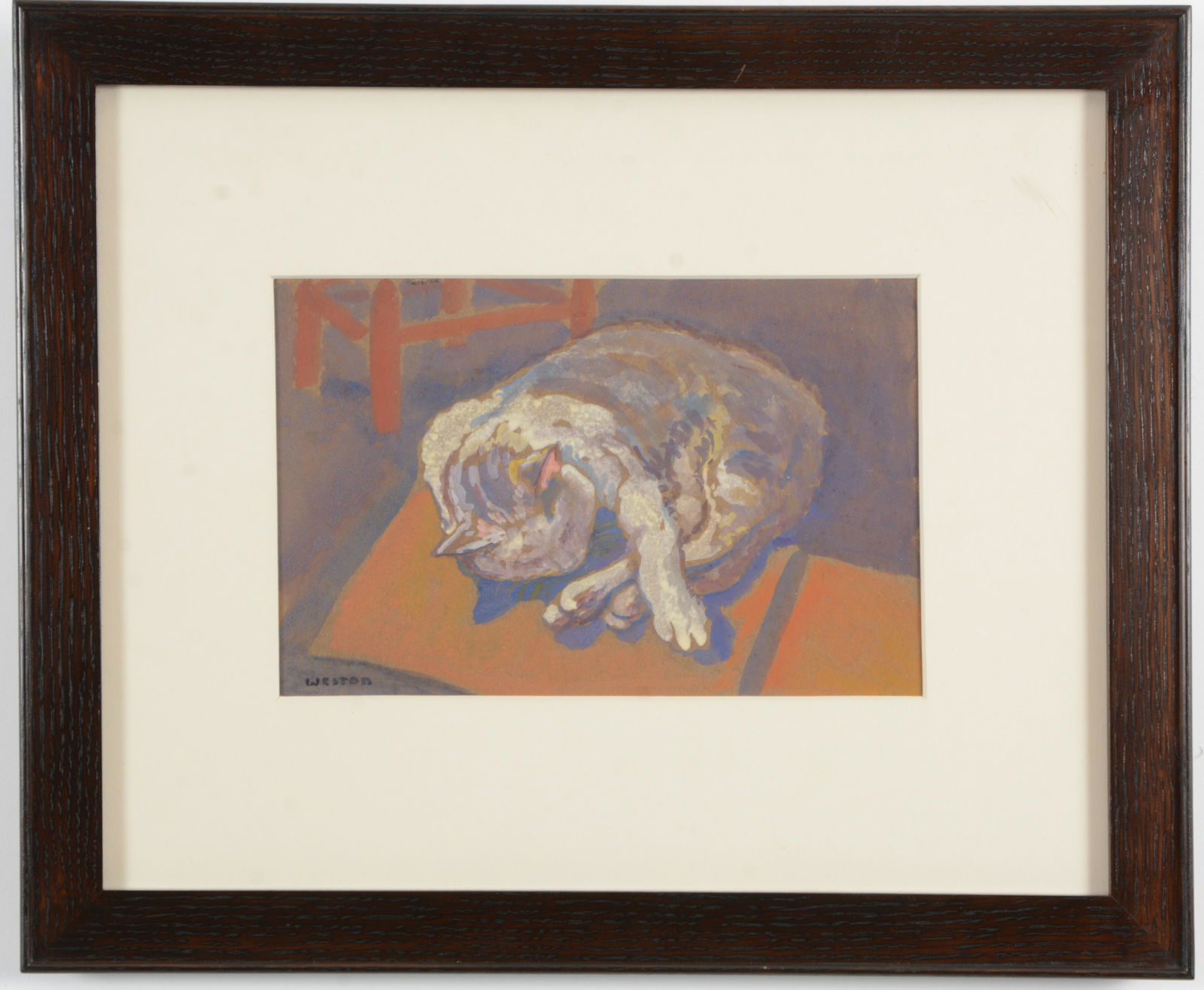 Harold Weston. American. Mixed media painting of a (1 of 8)