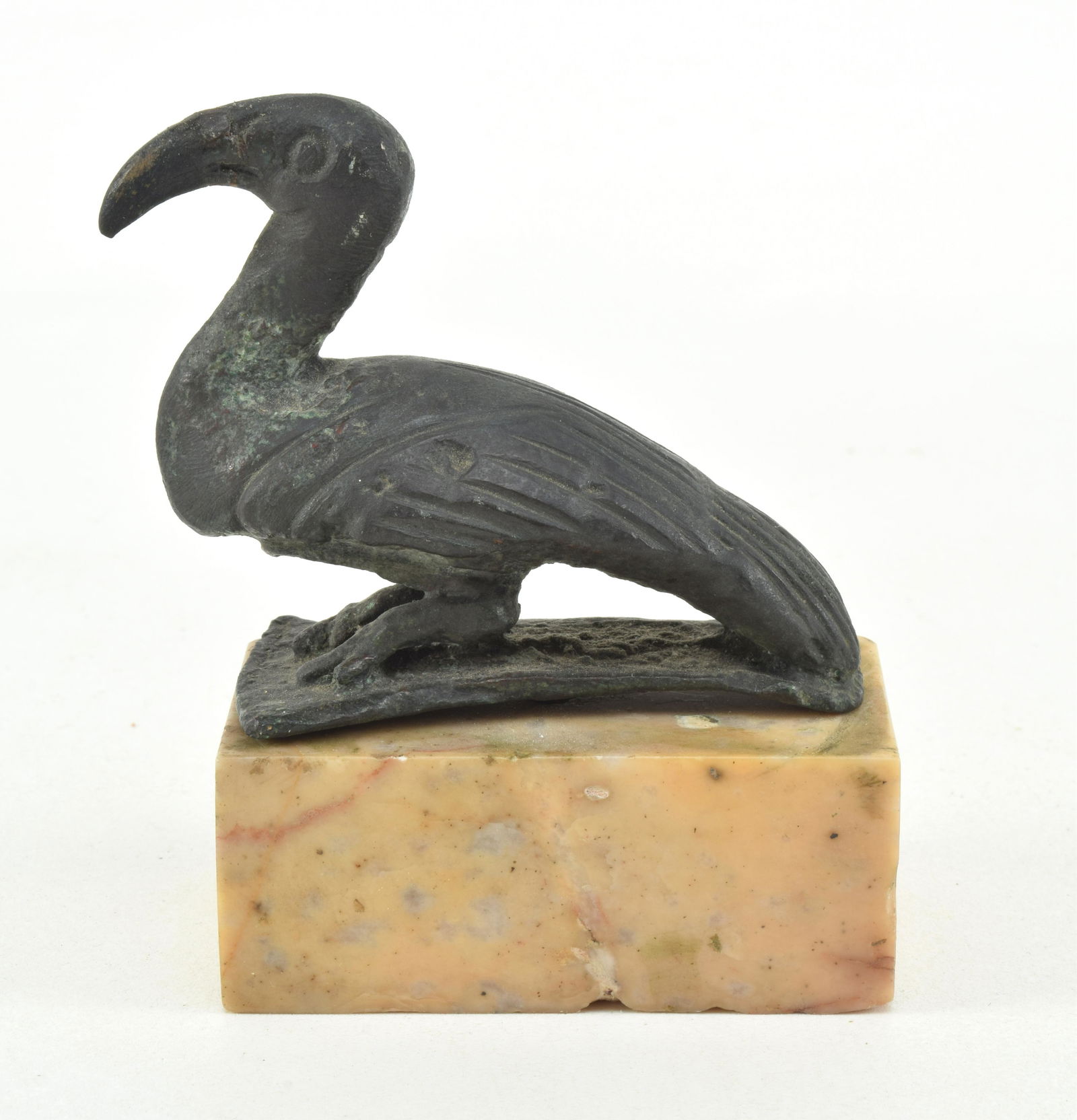 Egyptian bronze antiquity figure of Ibis bird mounted (1 of 9)