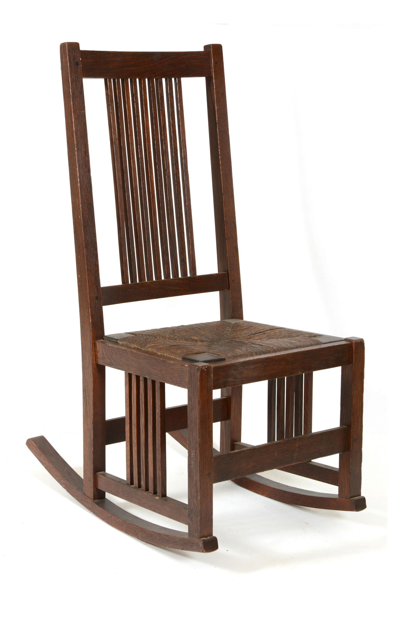 Gustave Stickley Mission oak spindle side rocker (1 of 11)