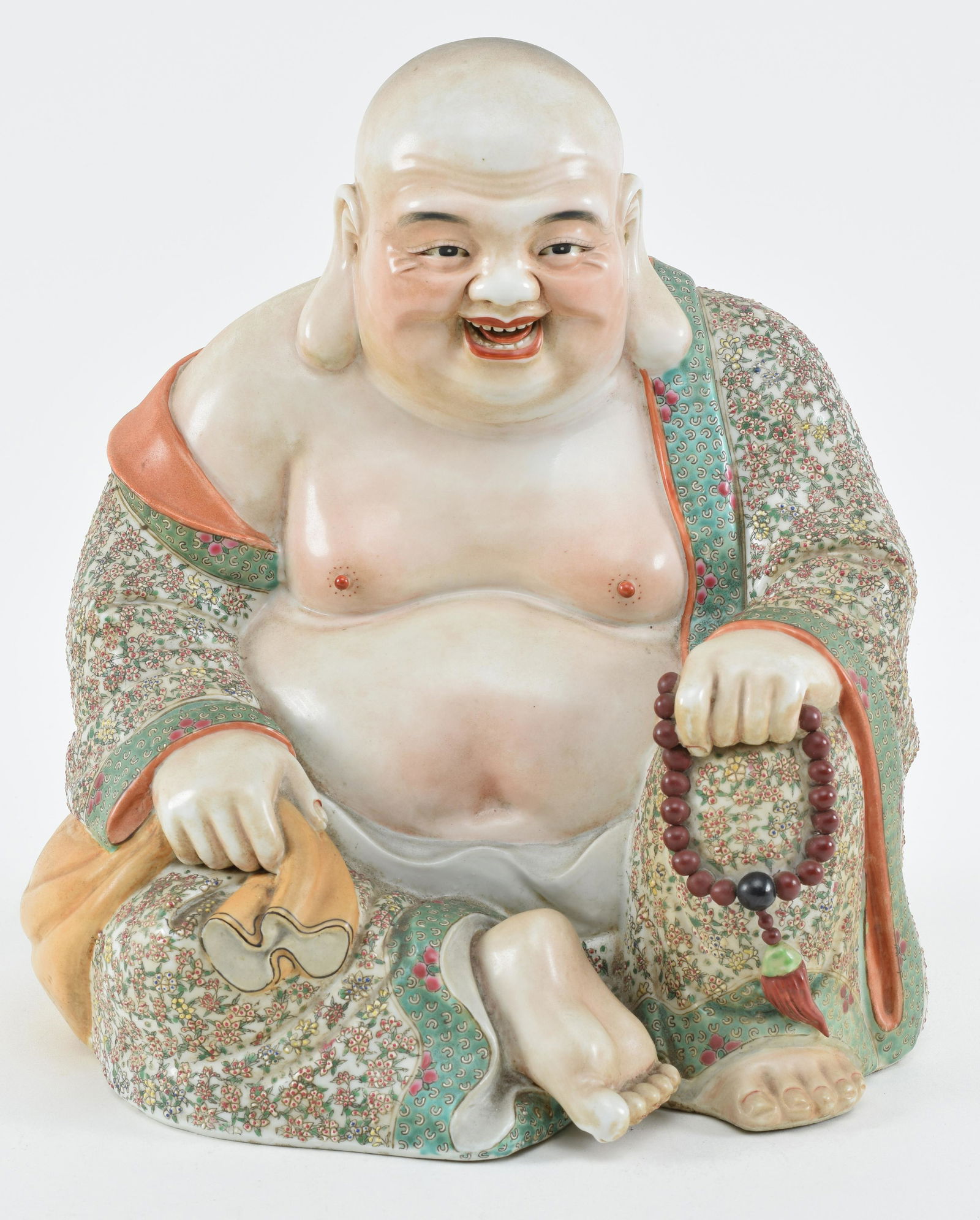 Porcelain buddha. China. Early 20th century. Seated (1 of 11)