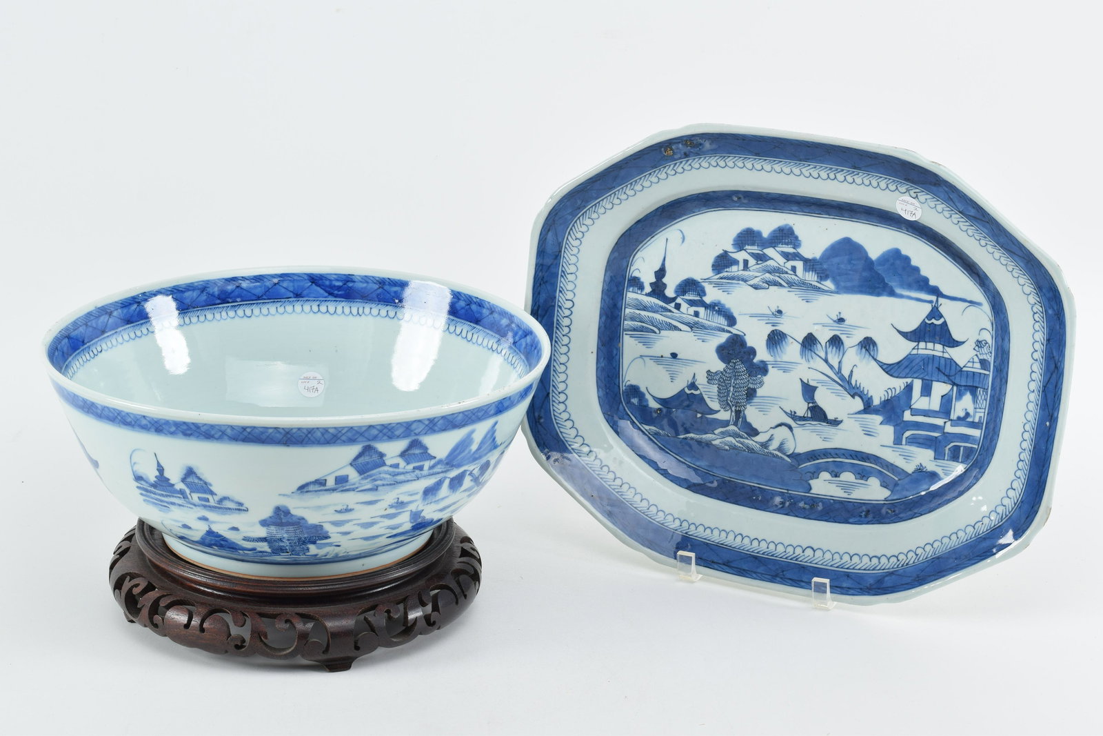 Lot of 2 porcelains. China. Mid 19th century. Canton (1 of 9)