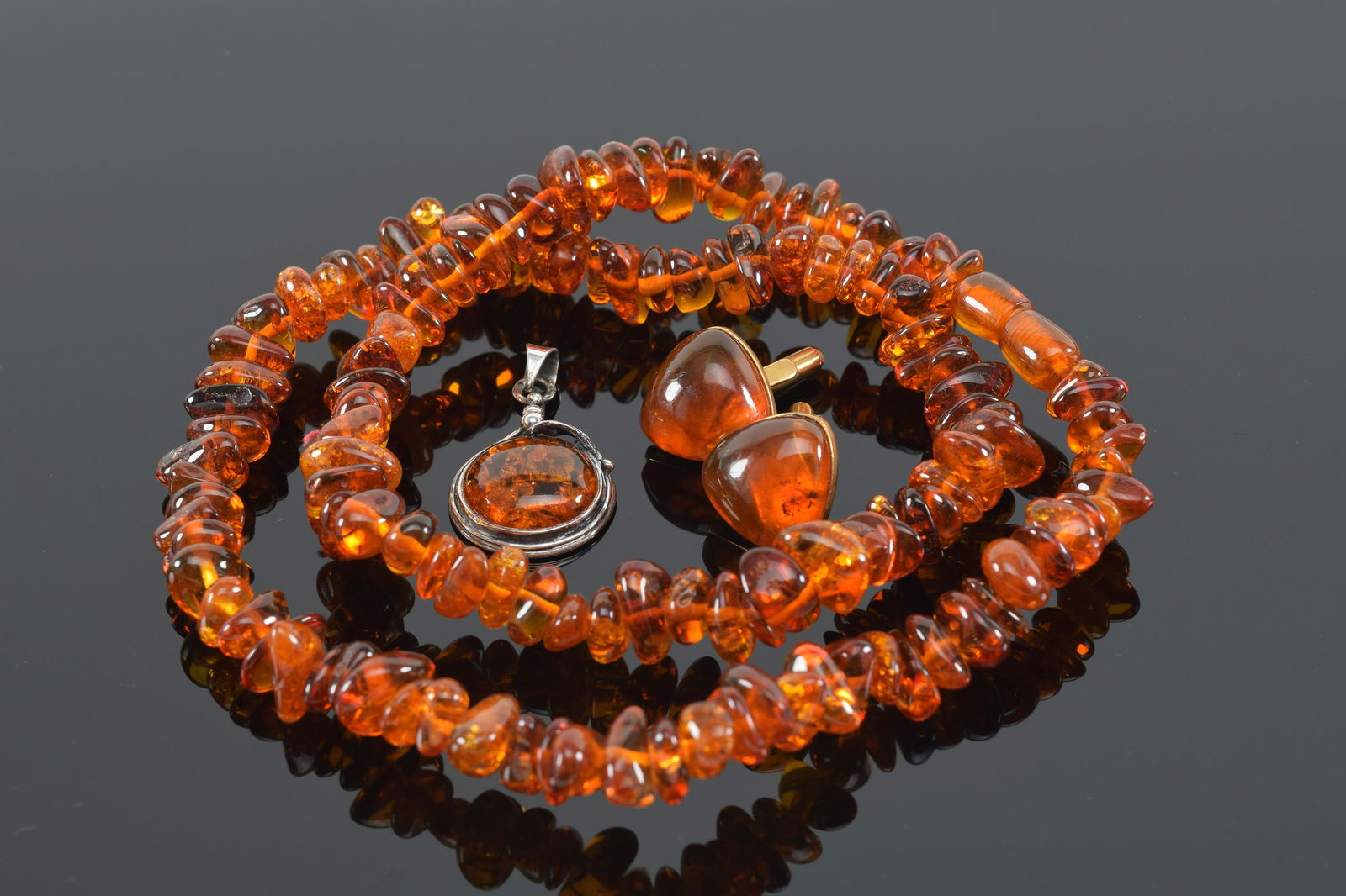 4 pieces of amber jewelry. 1) Sterling silver art (1 of 6)