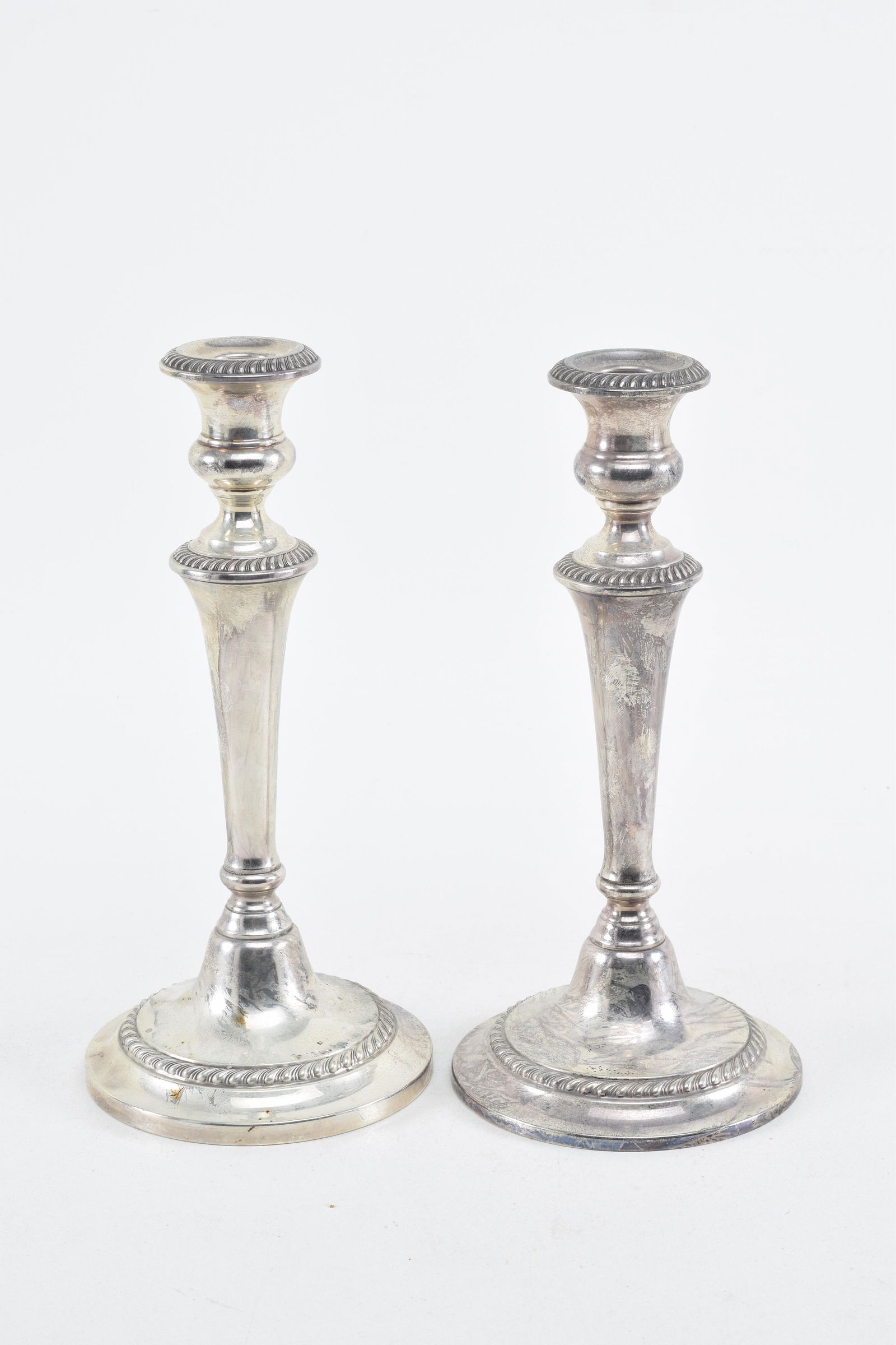 Pair of Gorham weighted sterling silver candlesticks, (1 of 5)