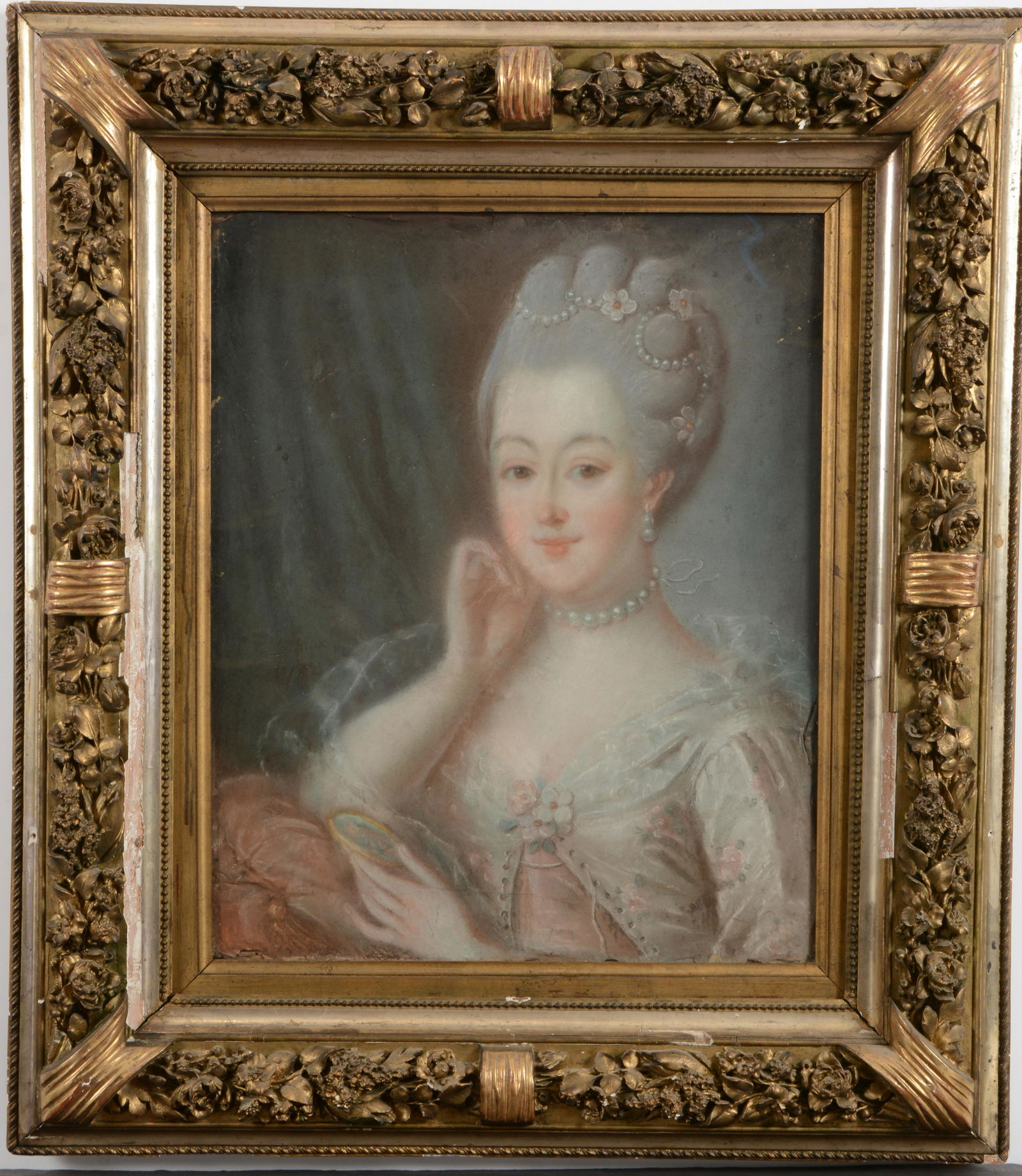 18th century old master pastel portrait of a noblewoman (1 of 9)