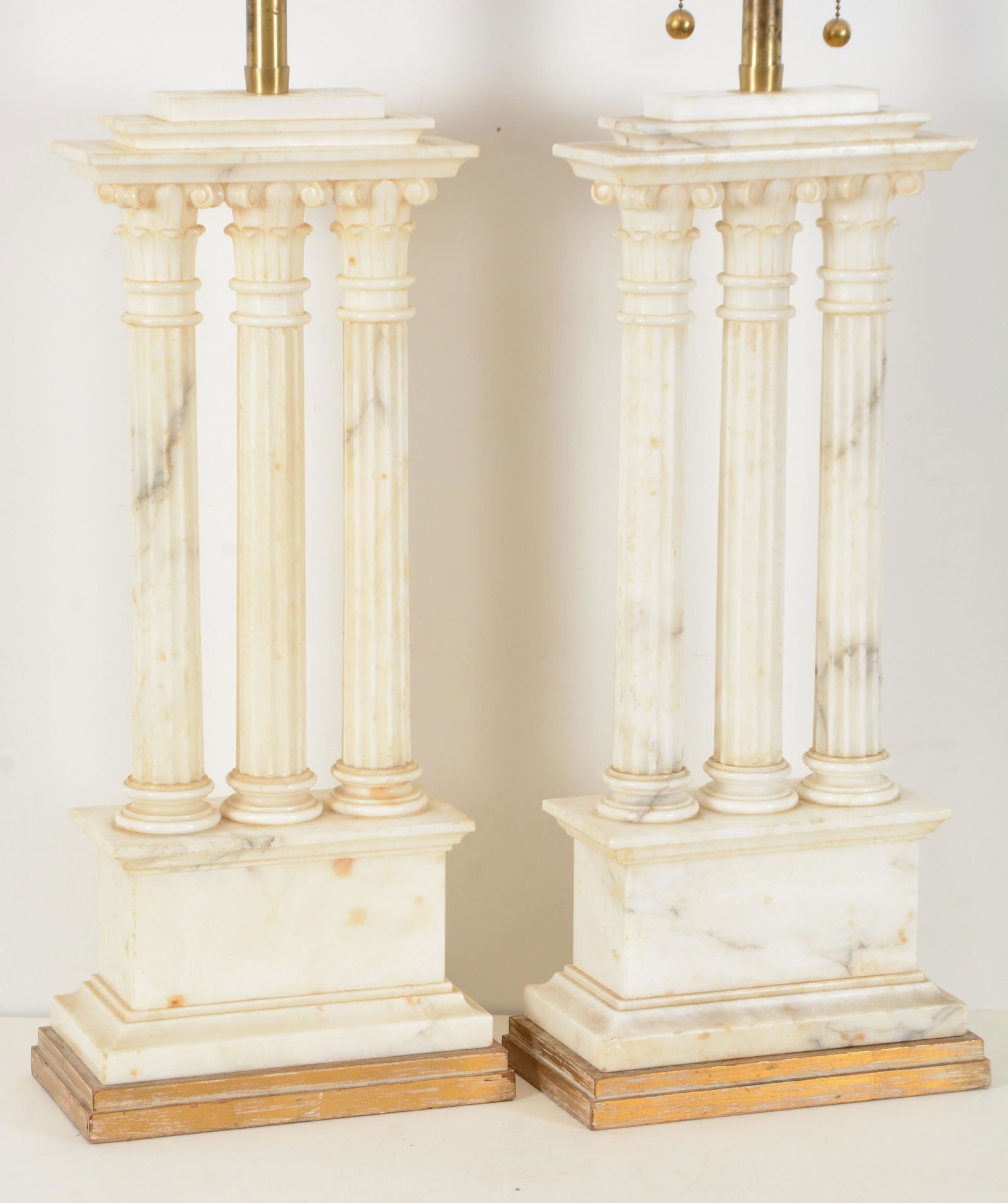 Pair of Grand Tour carved marble classical column form (1 of 12)