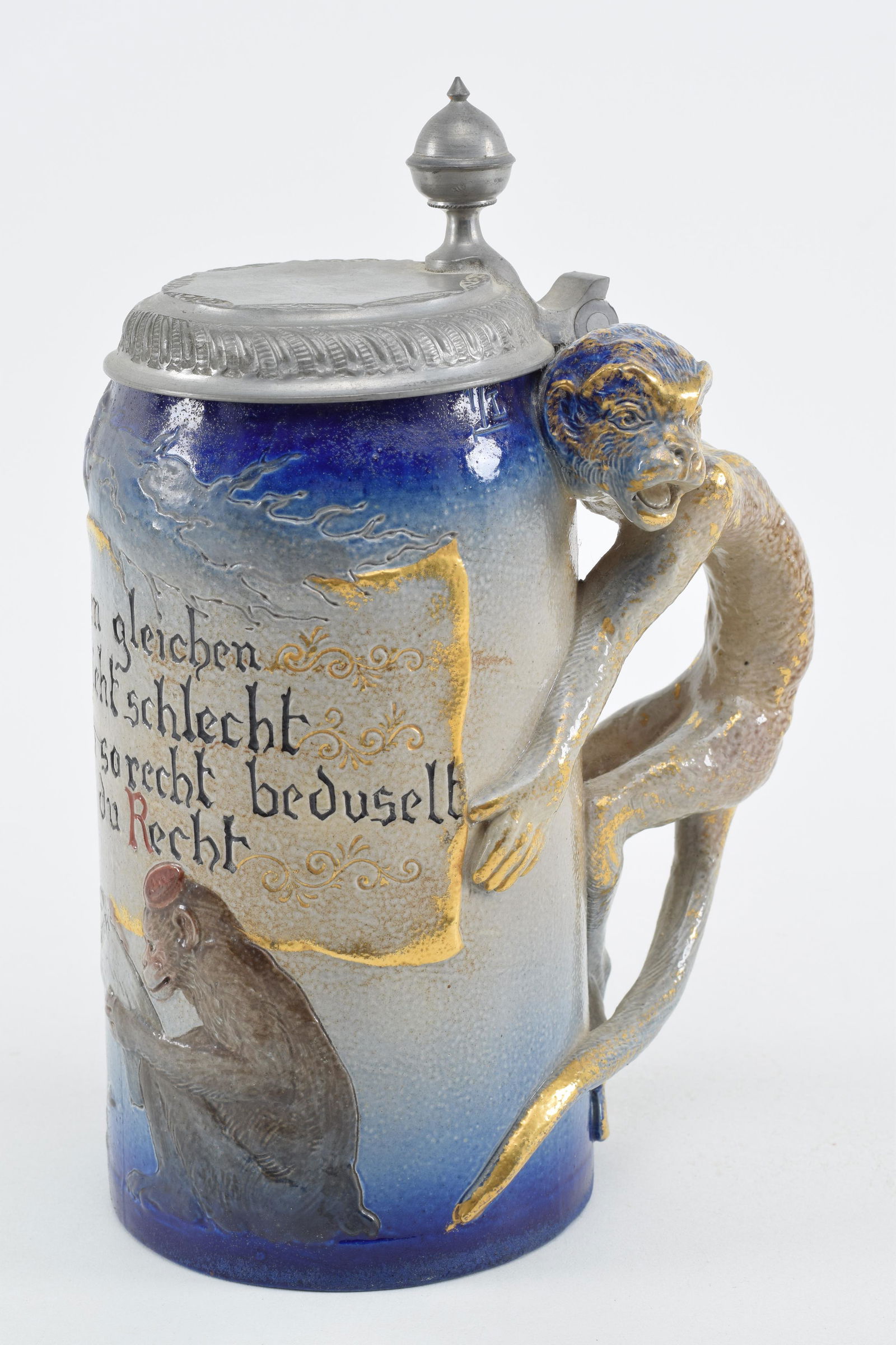 Stoneware tankard. Germany. 19th century. Sarreguemines (1 of 11)