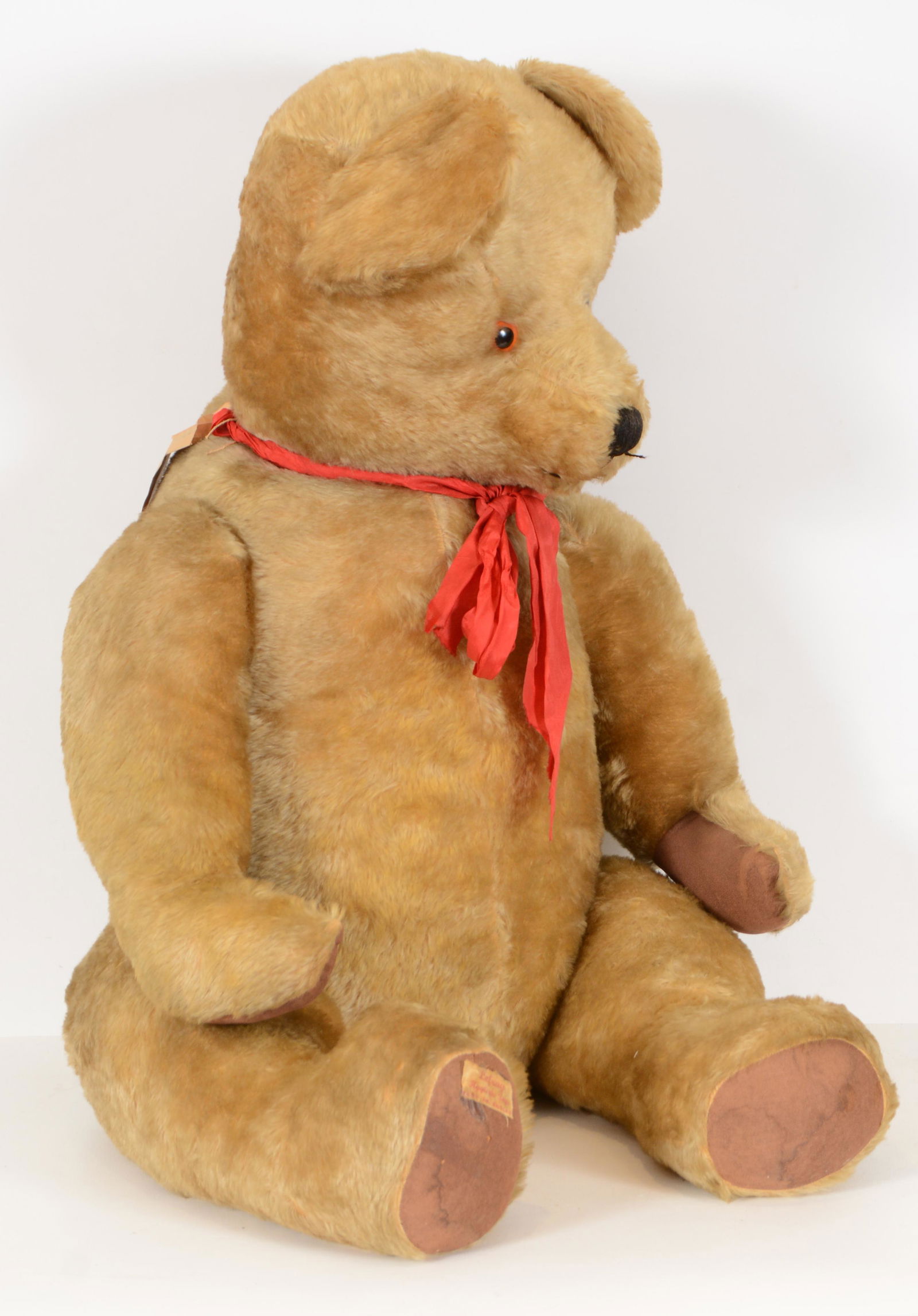 Large lifesize Le Fray champagne colored vintage teddy (1 of 8)