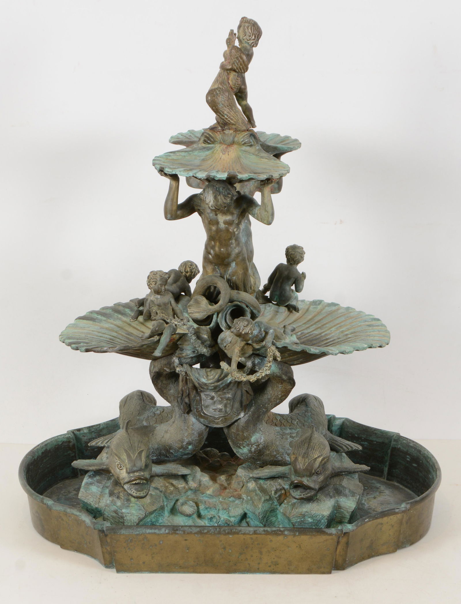 Diminutive Classical bronze fountain with undertray, (1 of 14)