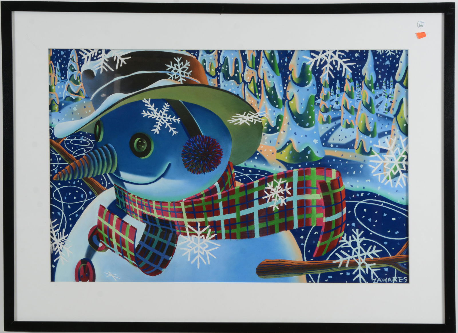 Wade Zahares. American. Snowman in a winter landscape. (1 of 6)