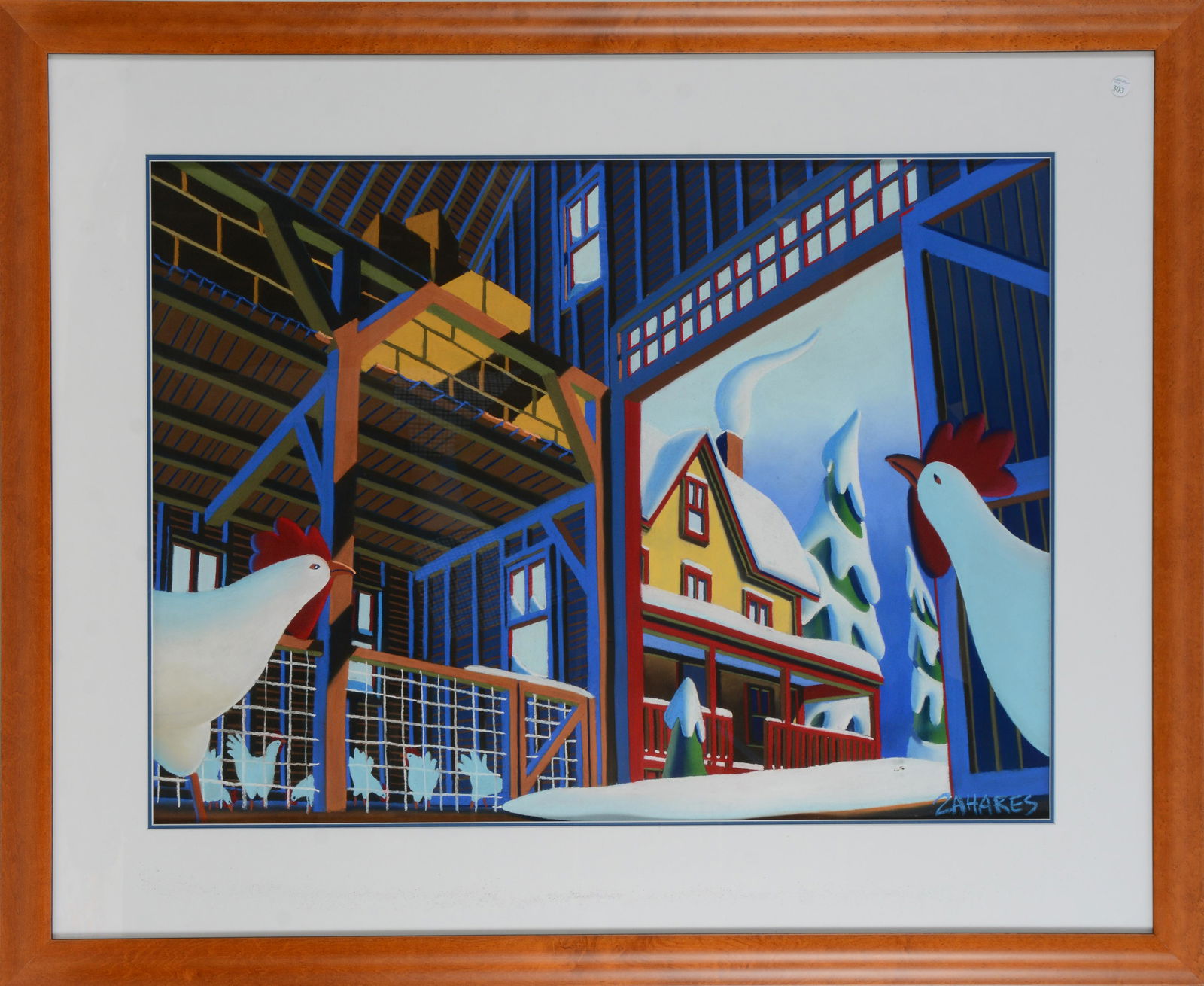 Wade Zahares. American. Barnyard chickens in a winter (1 of 6)