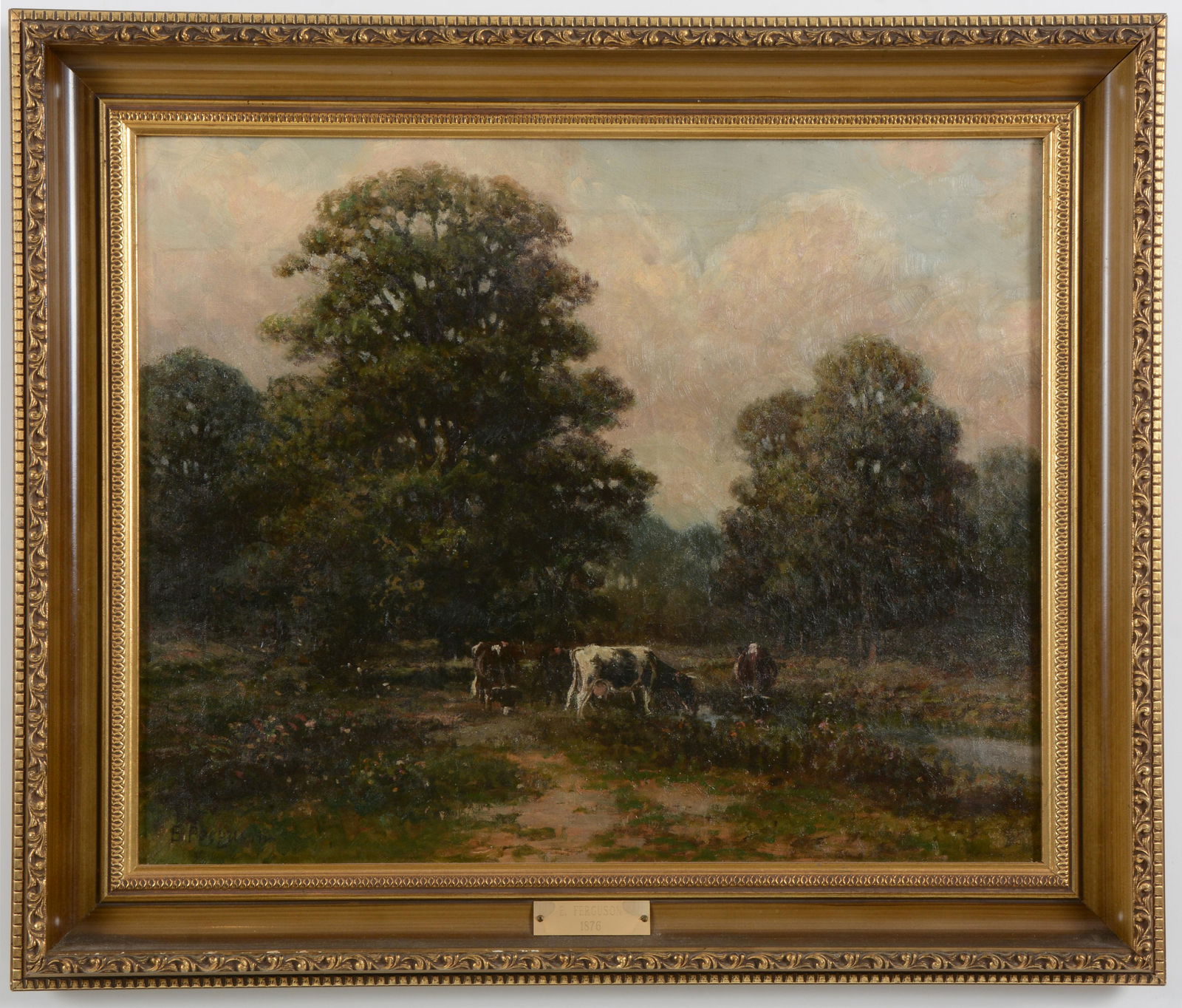 Eugene Ferguson. American. Barbizon landscape with (1 of 7)