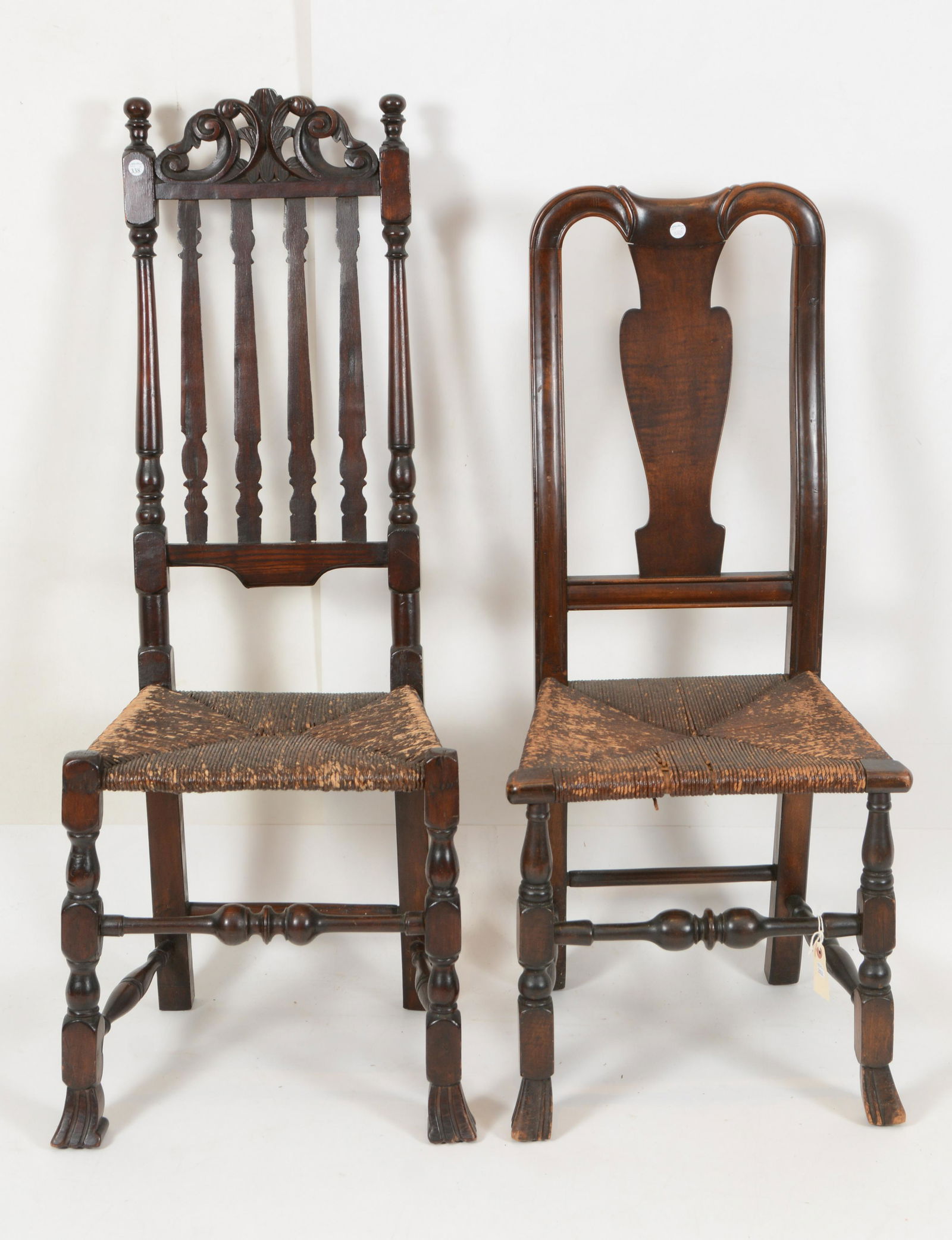 2 Early 18th Century Spanish foot sidechairs. One (1 of 6)