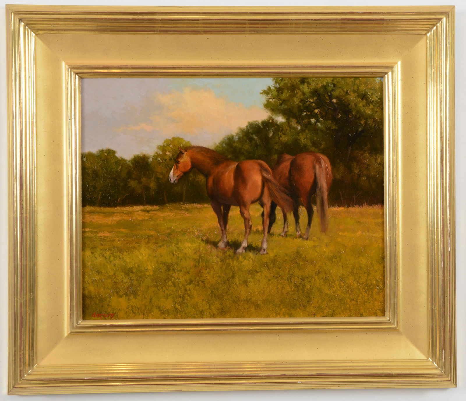 Harley Bartlett. American. "Afternoon Light". Horses (1 of 8)