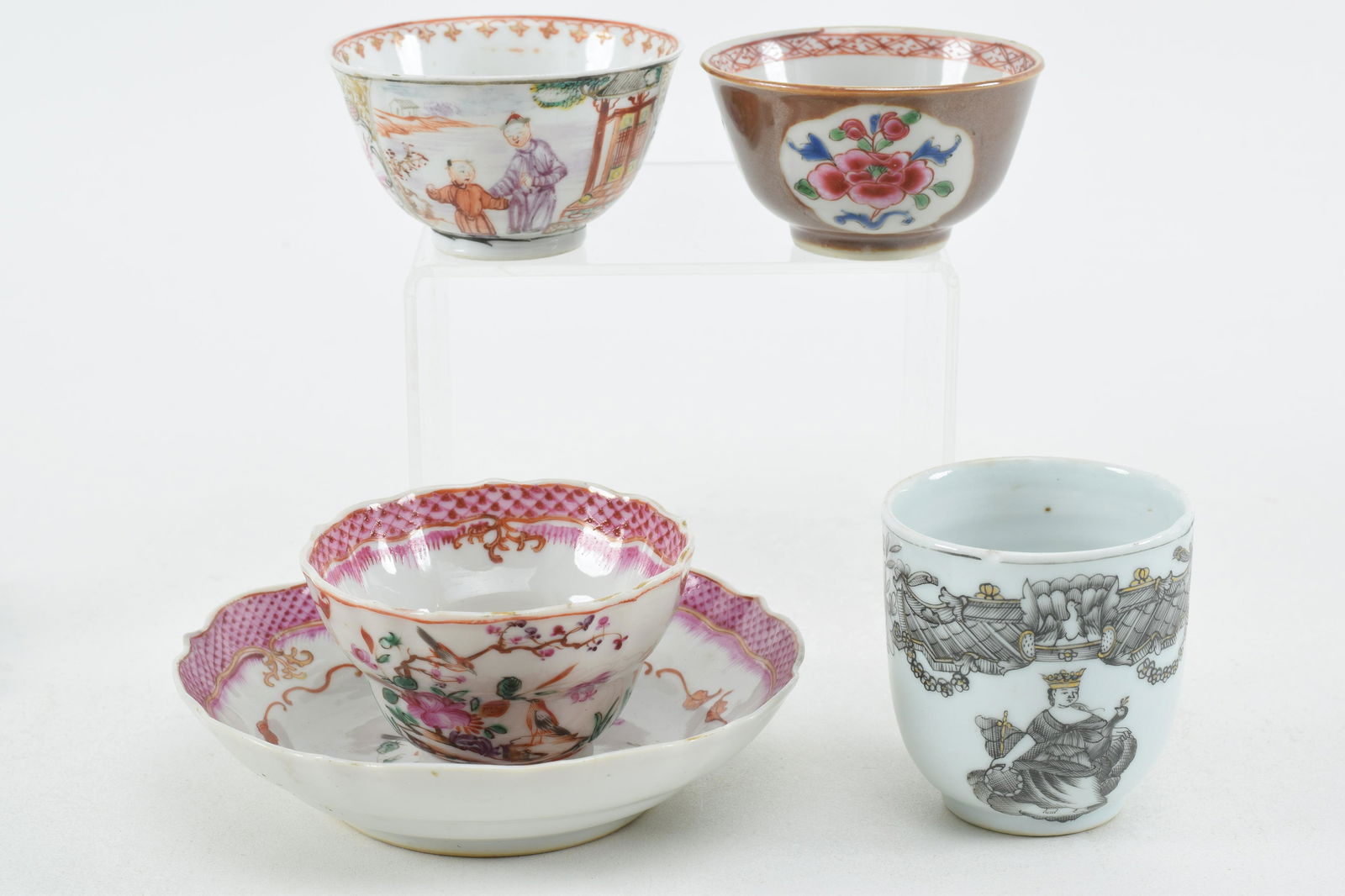 Lot of assorted soft paste porcelain. England. Early (1 of 11)