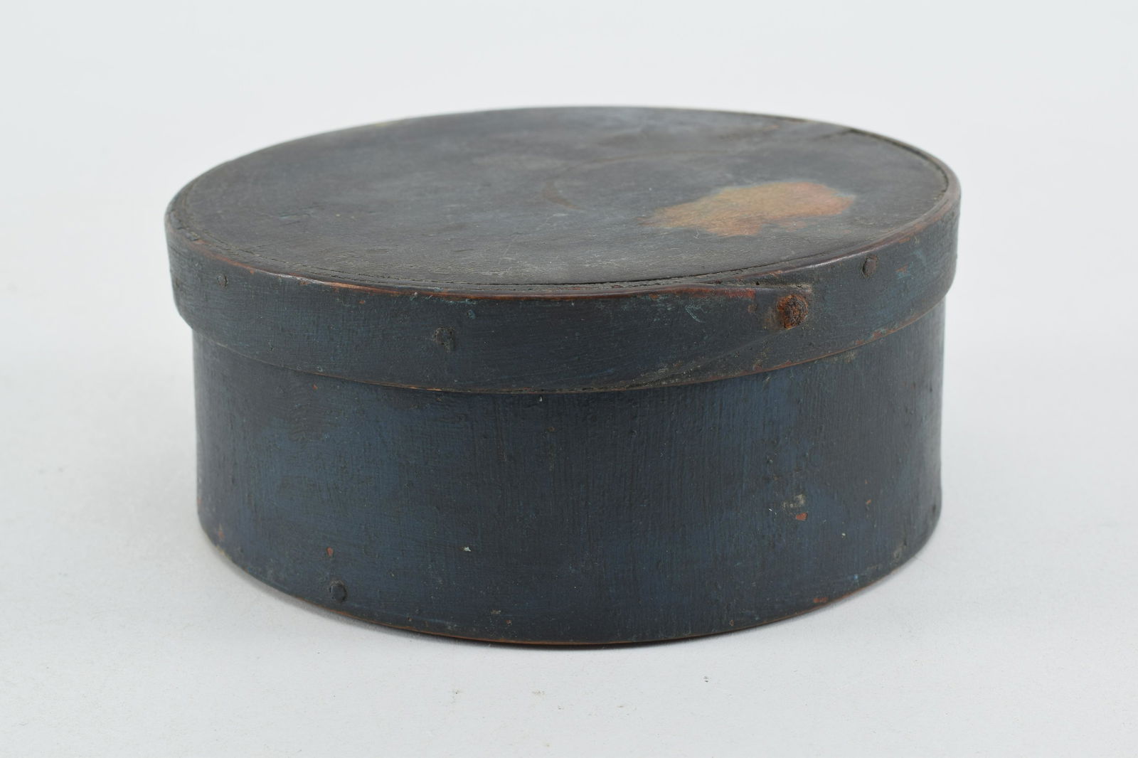 19th century American blue paint decorated pantry box. (1 of 6)