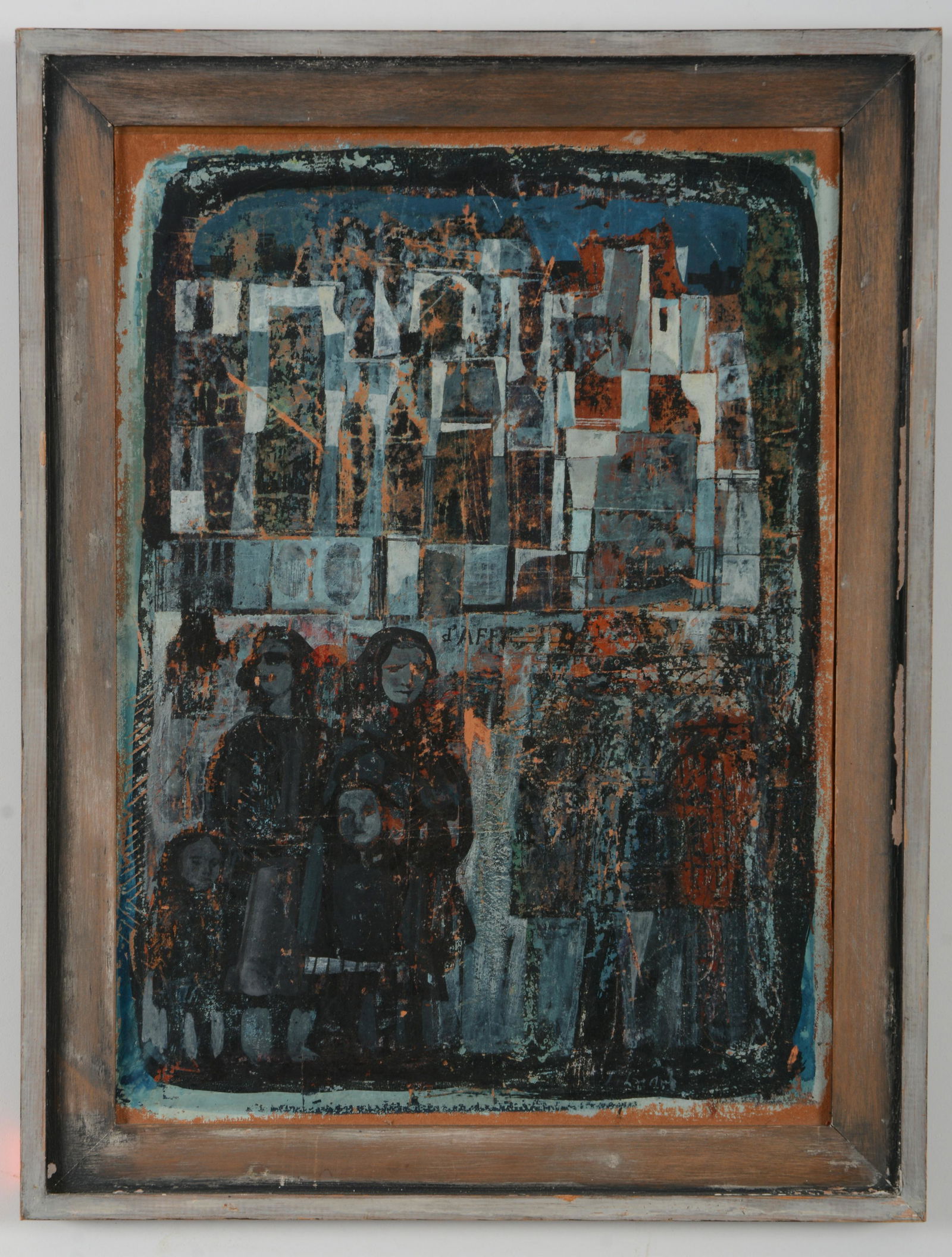 Mid Century Eastern European Figures in city scape. (1 of 5)