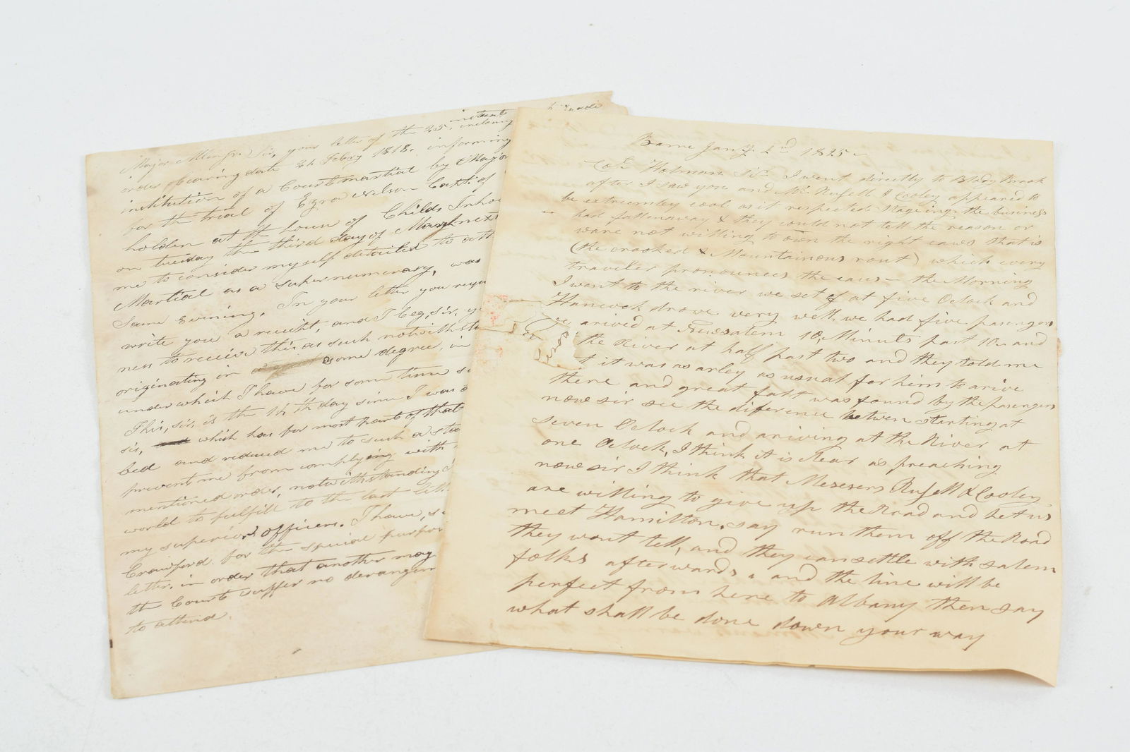 Pair Massachusetts Militia documents. Early 19th (1 of 6)
