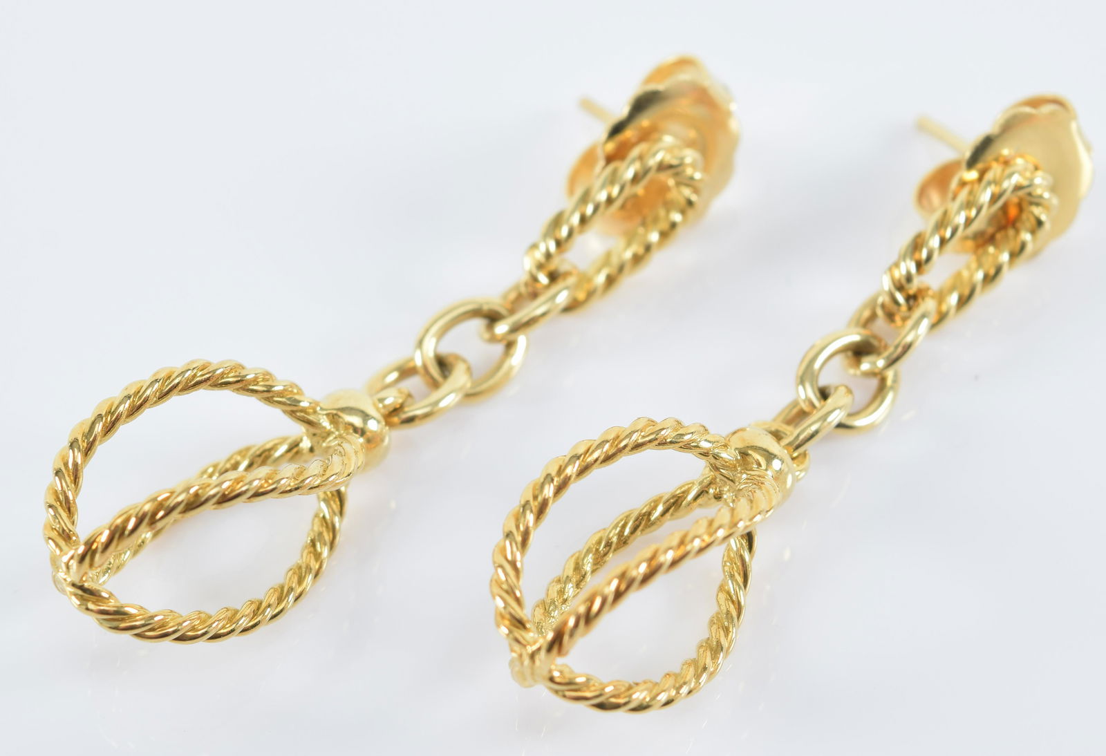 David Yurman 18K yellow gold rope twist dangle (1 of 4)