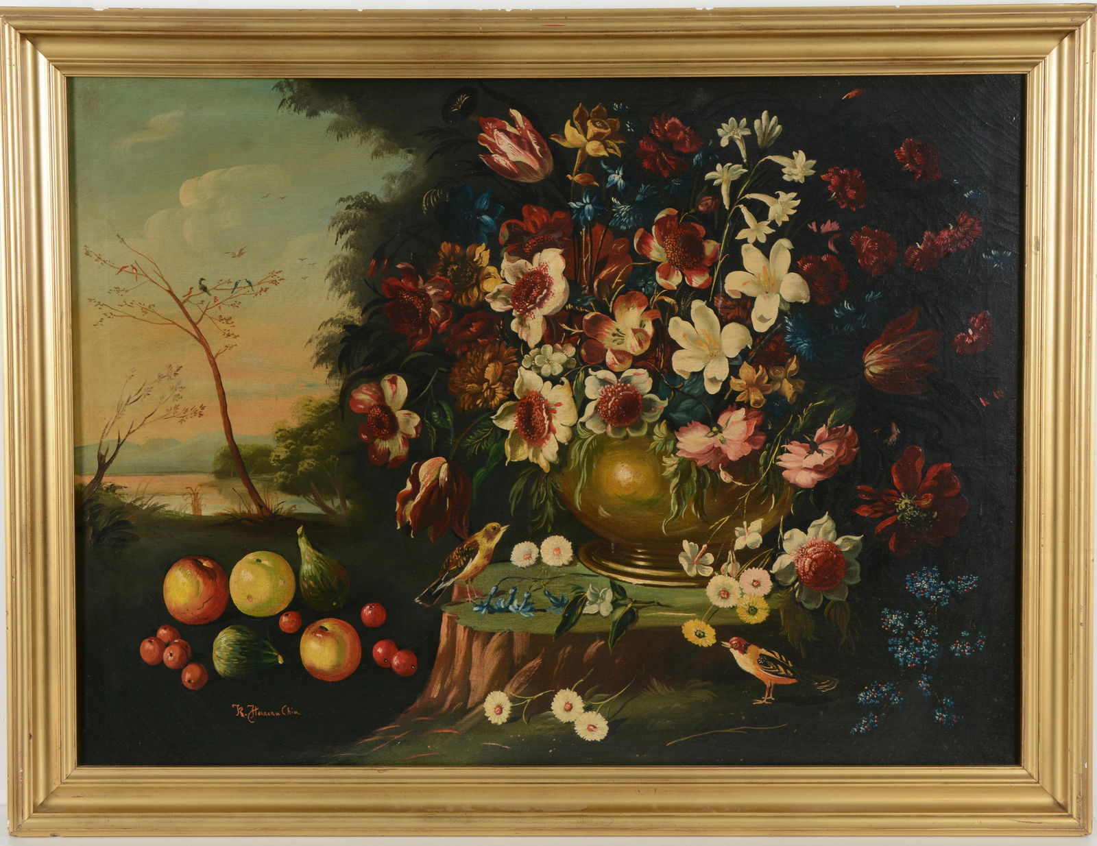 20th century Old Master style still life painting of (1 of 6)