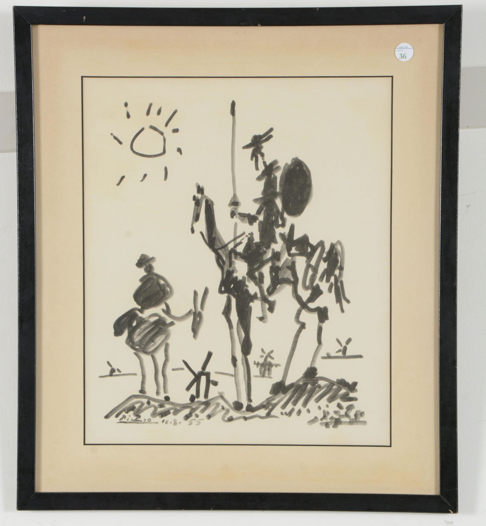 Pablo Picasso lithograph of Don Quixote. Signed and (1 of 5)