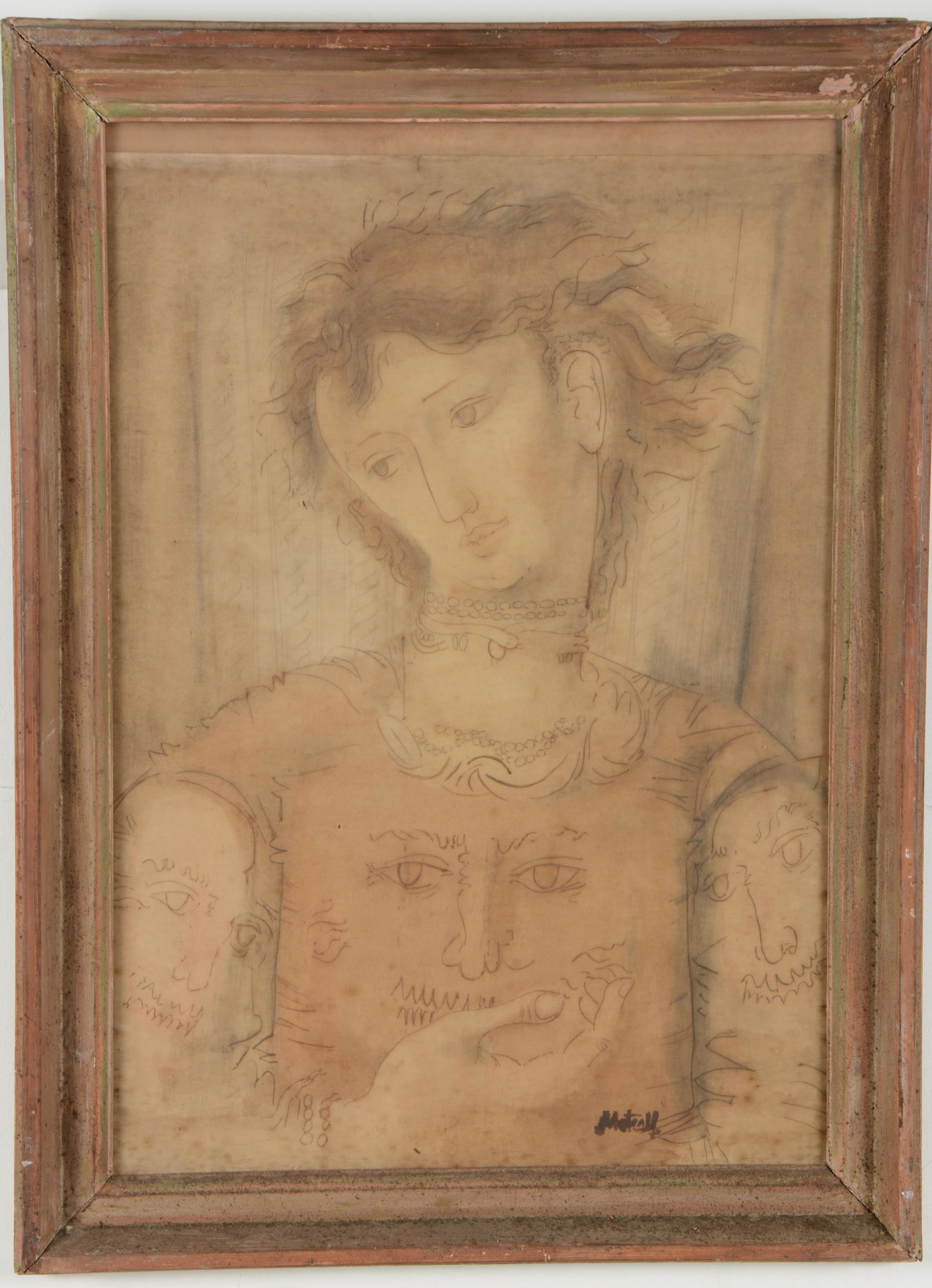 Conger Metcalf. Watercolor and ink painting. Framed (1 of 7)