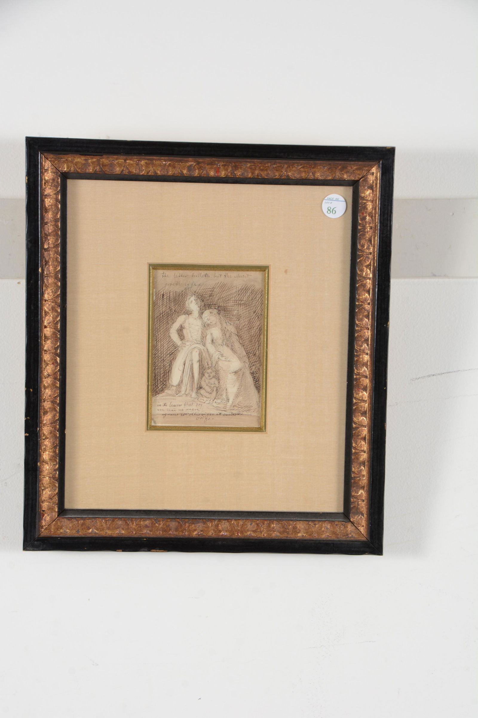 18th/19th century old master drawing of figures and a (1 of 5)