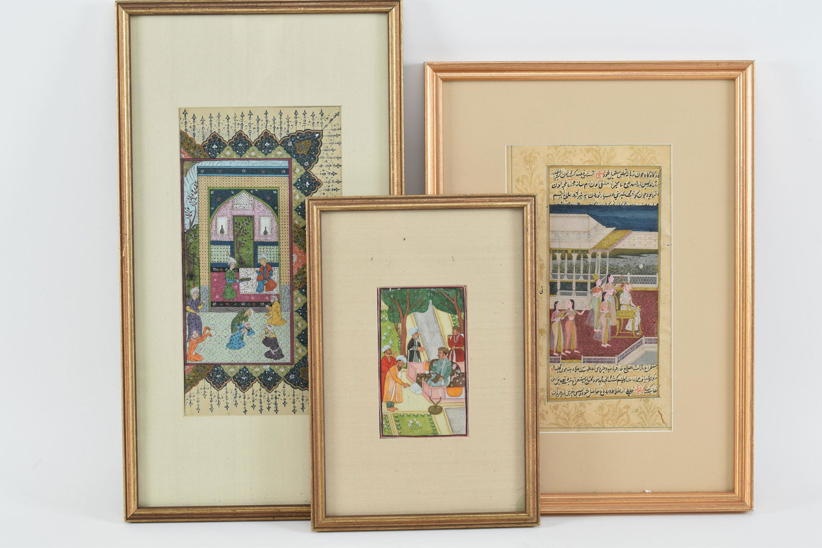 3 Indo-Persian manuscript paintings. Various court (1 of 4)