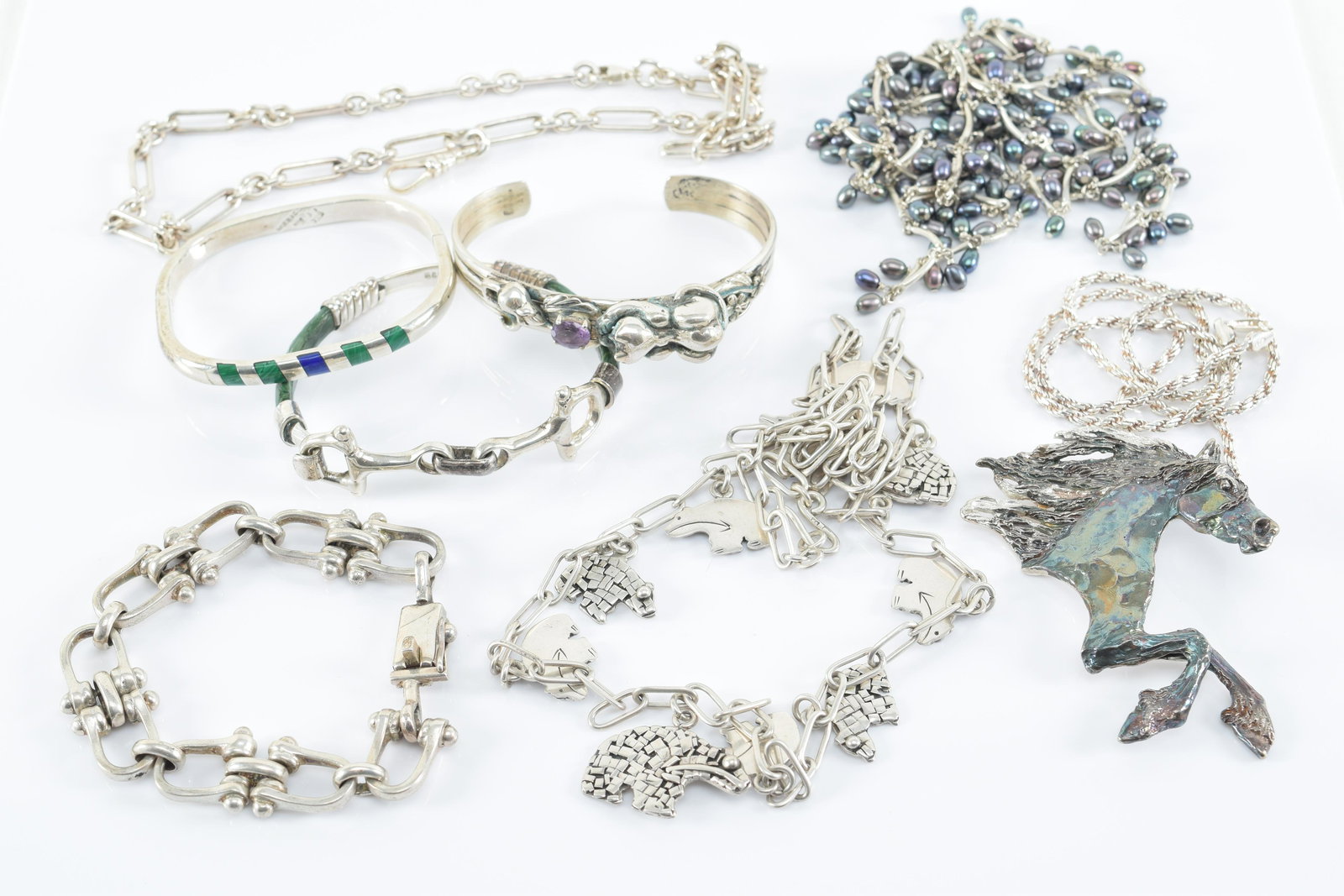 Sterling silver designer jewelry. A selection of 4 (1 of 13)