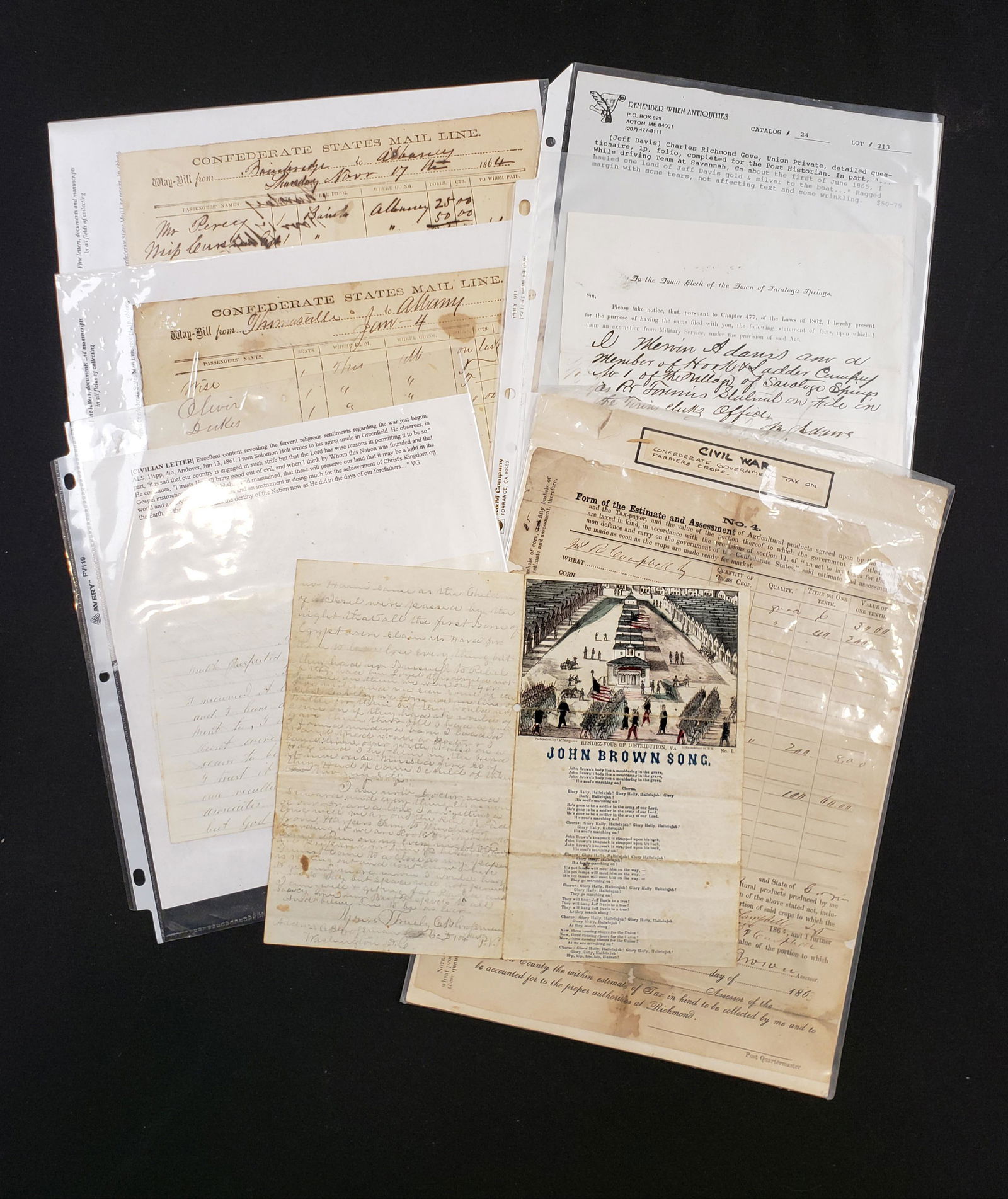 Civil War letters, including the letter on stationery (1 of 17)