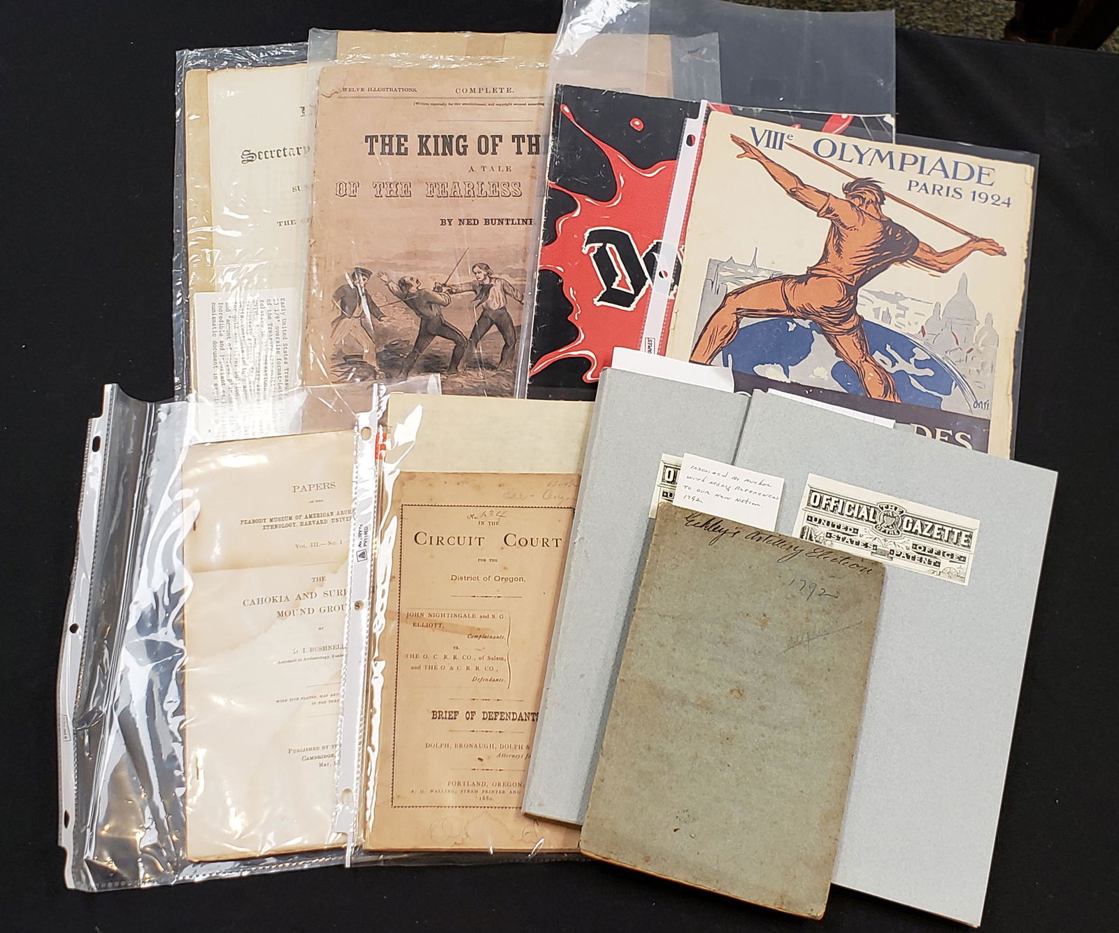 Antique books and pamphlets, including a signed (1 of 18)