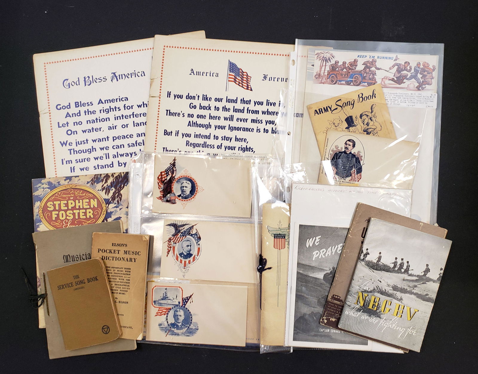 WWII Military Booklets and Ephemera. 24 piece grouping (1 of 9)