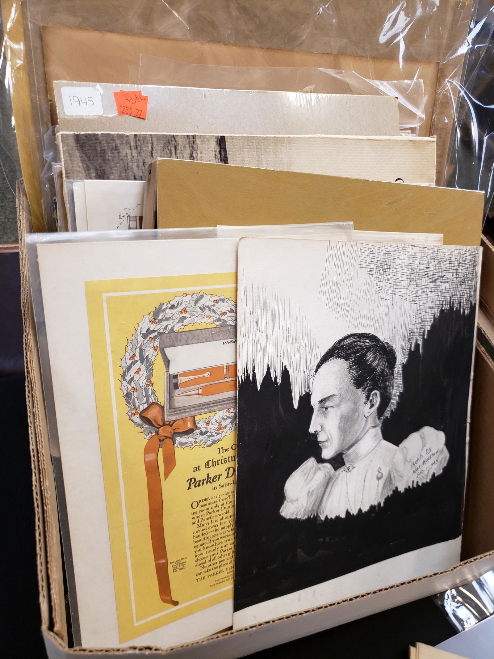 Antique and vintage prints. 42 piece grouping, (1 of 20)