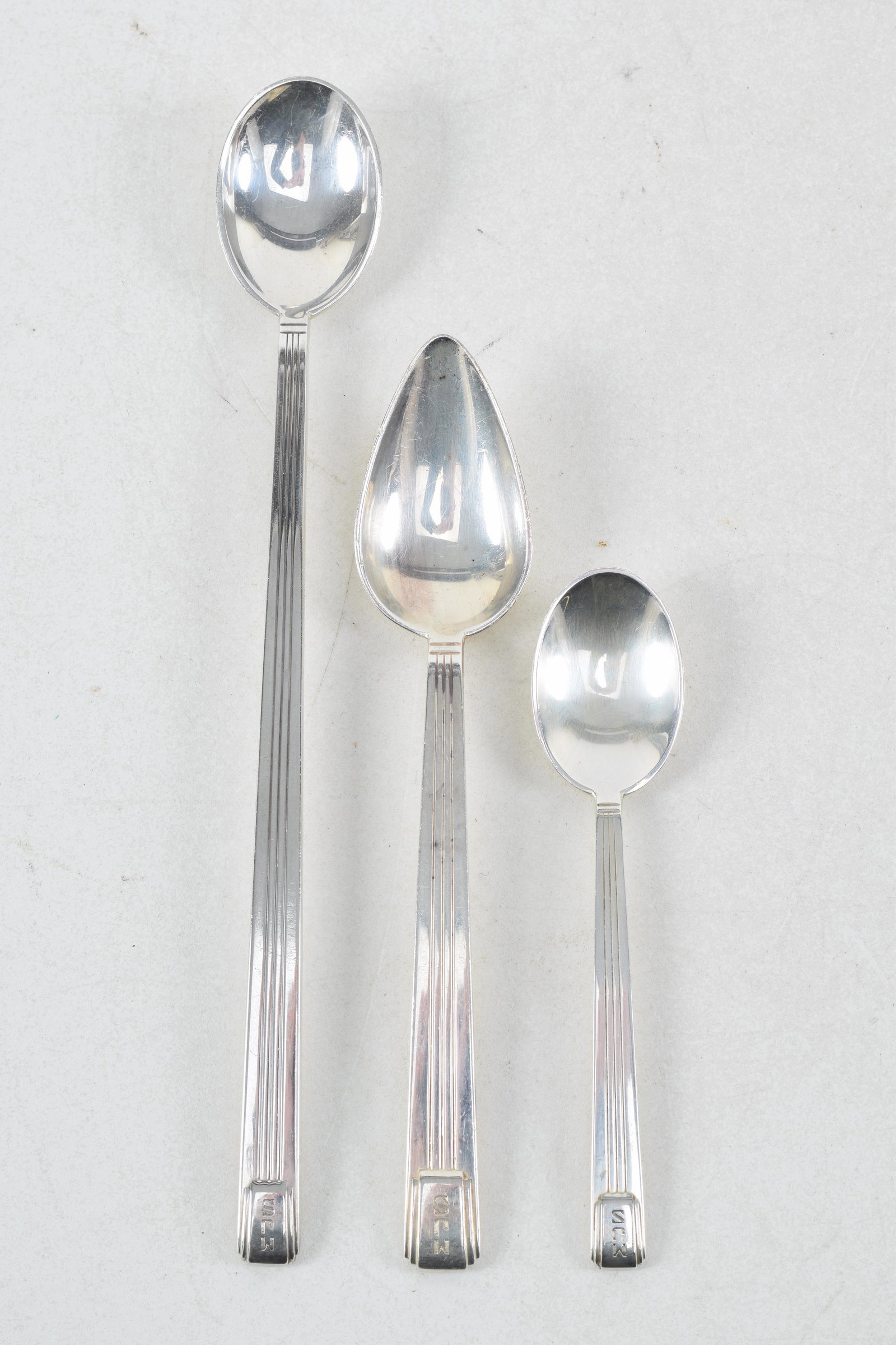 3 sets of Tiffany & Co. sterling silver "century" flatware. To include: 1) 12 coffee spoons in the (1 of 15)