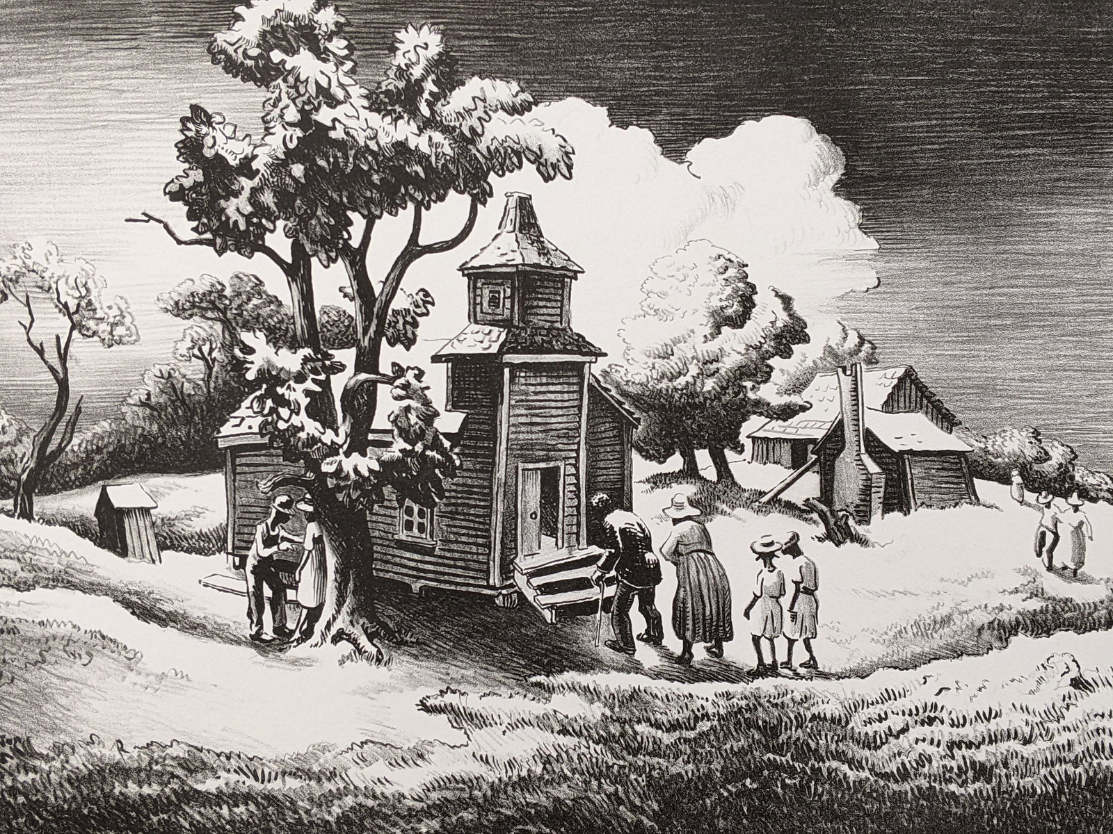 Thomas Hart Benton. American. Sunday Morning. Lithograph, 1939, edition of 250. Signed in pencil, (1 of 8)