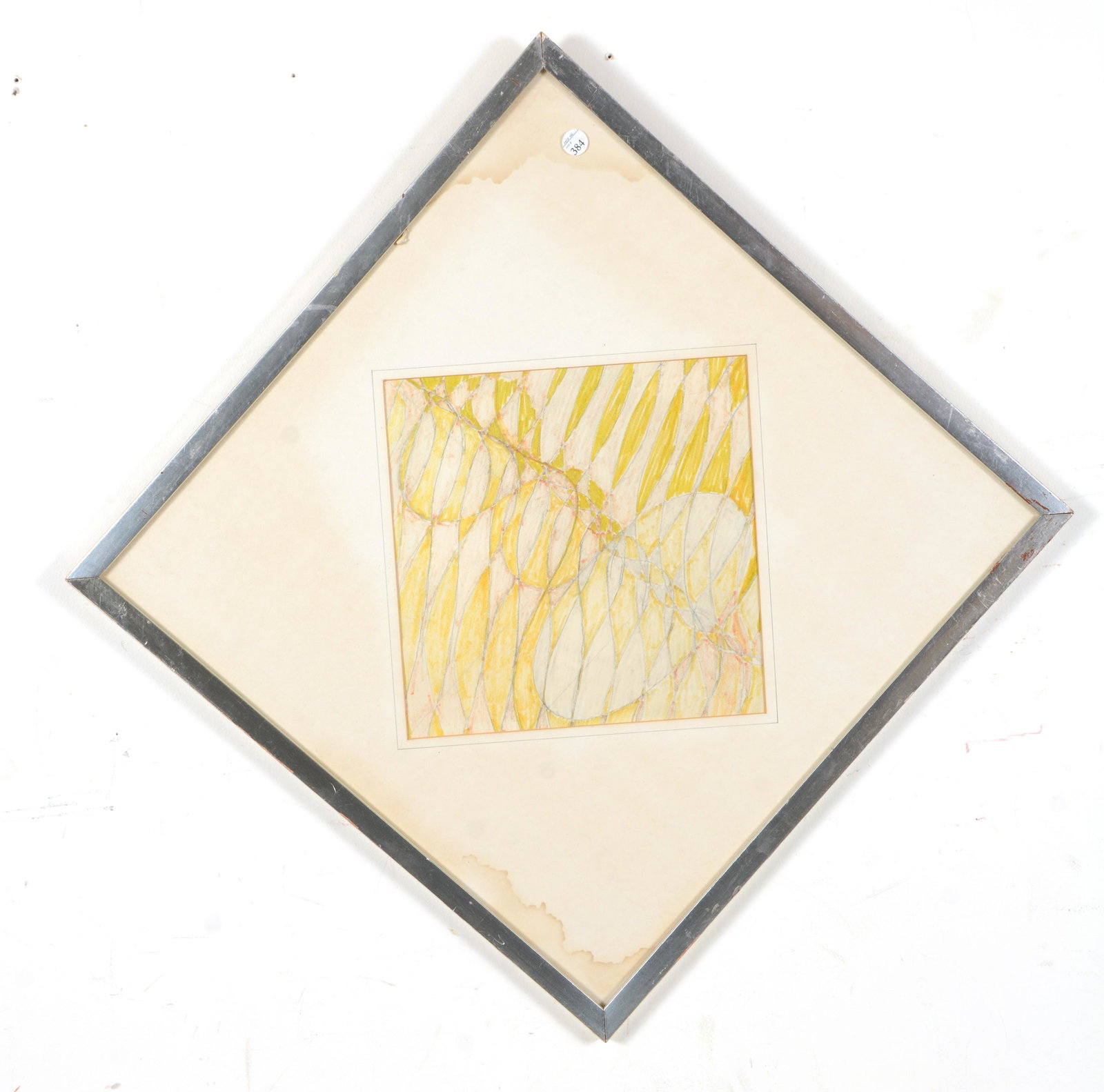 Stanley Hayter. American/English. "La Natte". Original mixed media work of spiraling geometric (1 of 6)