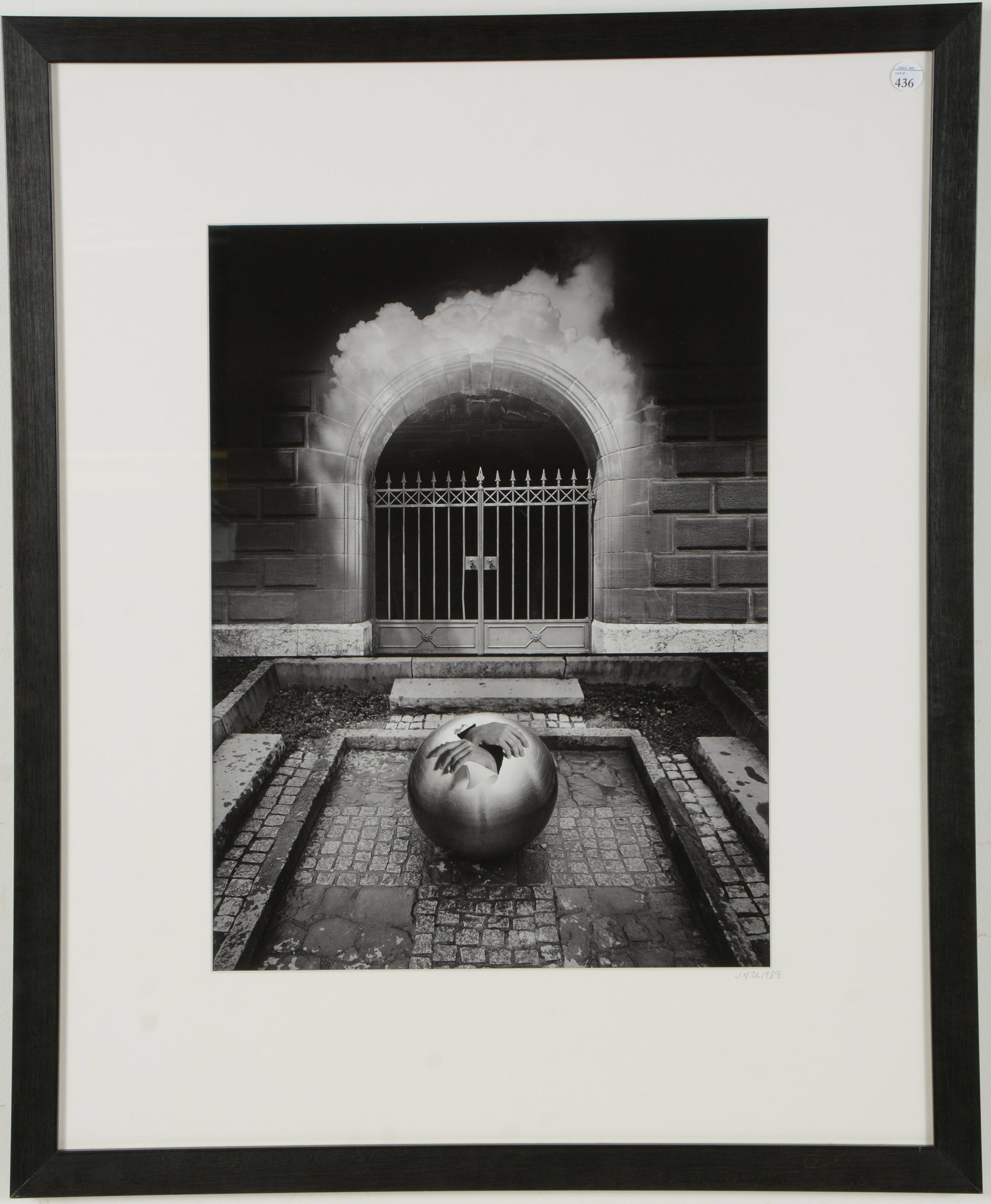 Jerry Uelsmann. Surrealist photographic montage print. Signed and dated 1983 in pencil lower right (1 of 7)