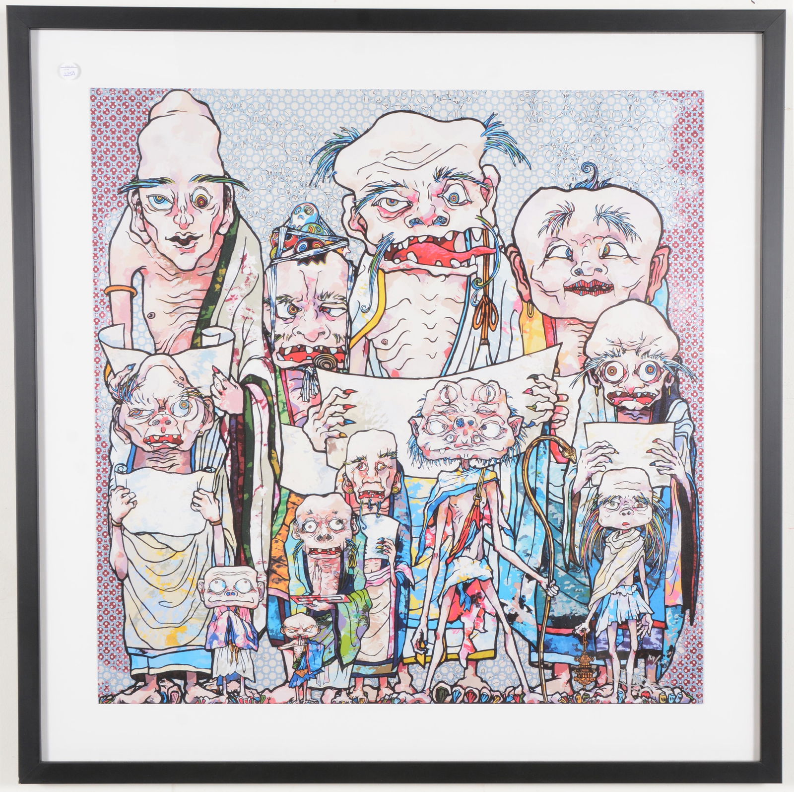 Takashi Murakami. Japan/America. "12 Arhats". Limited edition offset lithograph print. Signed and (1 of 6)