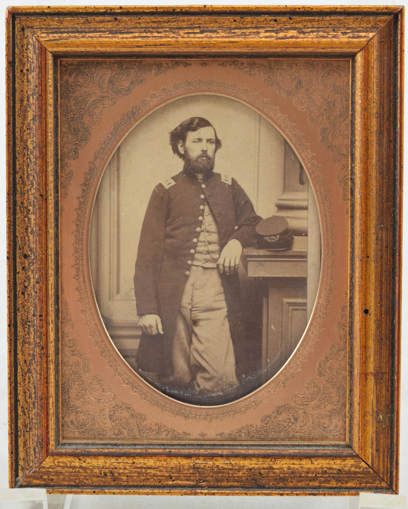 Civil War Carte De Visite of 1st Lt. James Smith of the 34th Mass. This is a Bell & Brother: Civil War Carte De Visite of 1st Lt. James Smith of the 34th Mass. This is a Bell & Brother Washington D.C. card measuring 2-7/16" x 3-15/16" of 1st Lieutenant James William Smith of Co. D (Hadley, Ma