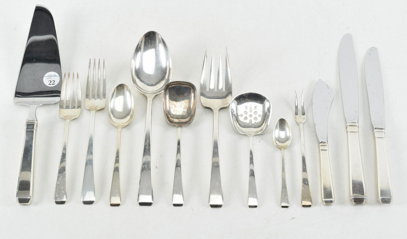 Towle "Craftsman" sterling silver flatware set. Consists of 8 salad forks, 8 dinner forks, 5 (1 of 12)