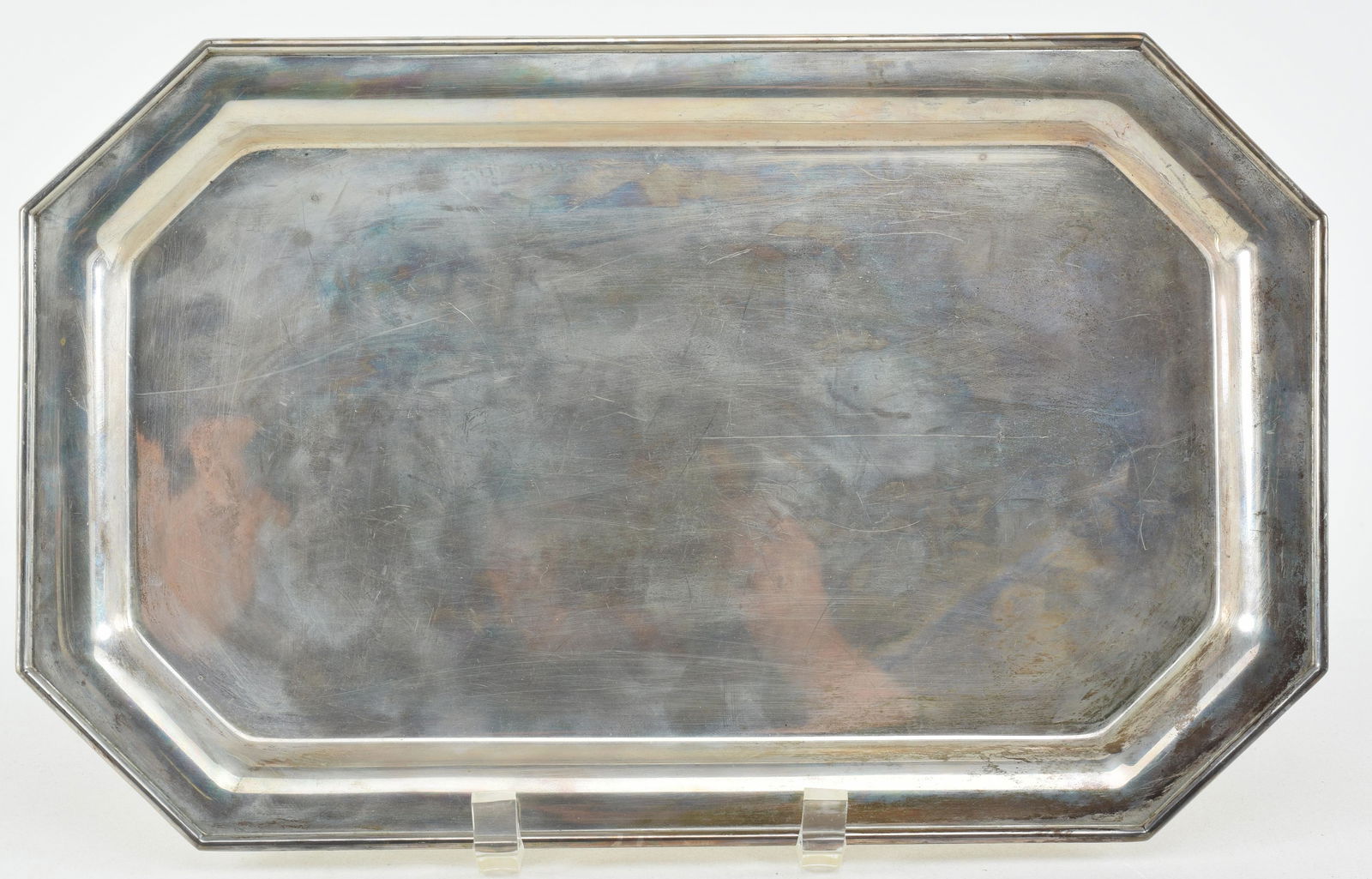 Redlich & Co. sterling silver octagonal tray. Rounded edge. Marked underside. 13.5 x 8.5in. 21.3 (1 of 5)