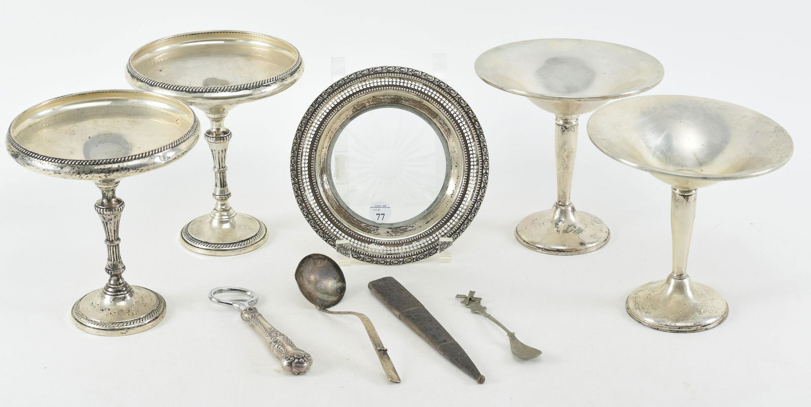 Weighted sterling silver and plated accessories. To include: 1) 2 pairs of weighted sterling silver (1 of 5)