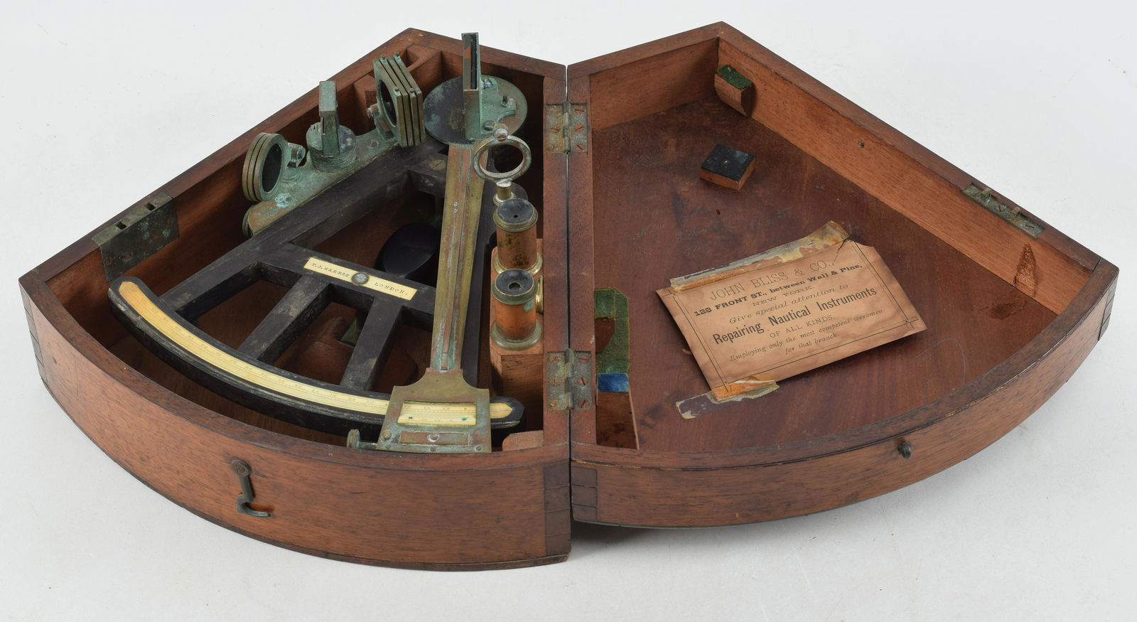 Cased sextant by J.H. Harris London and retail label of John Bliss & Company, New York. Not (1 of 7)
