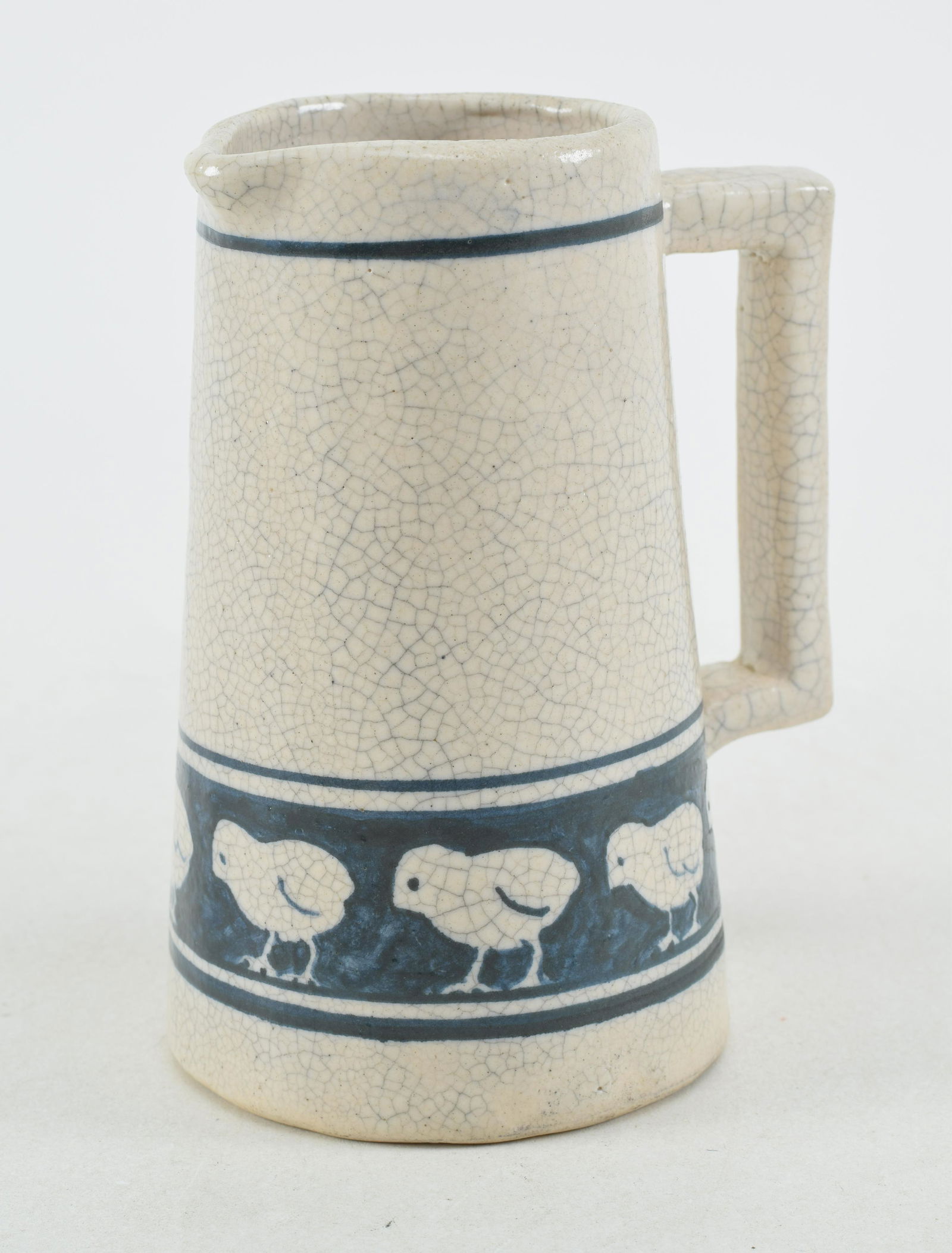 Dedham pottery chicks pattern cream pitcher. 5.25 in (1 of 8)