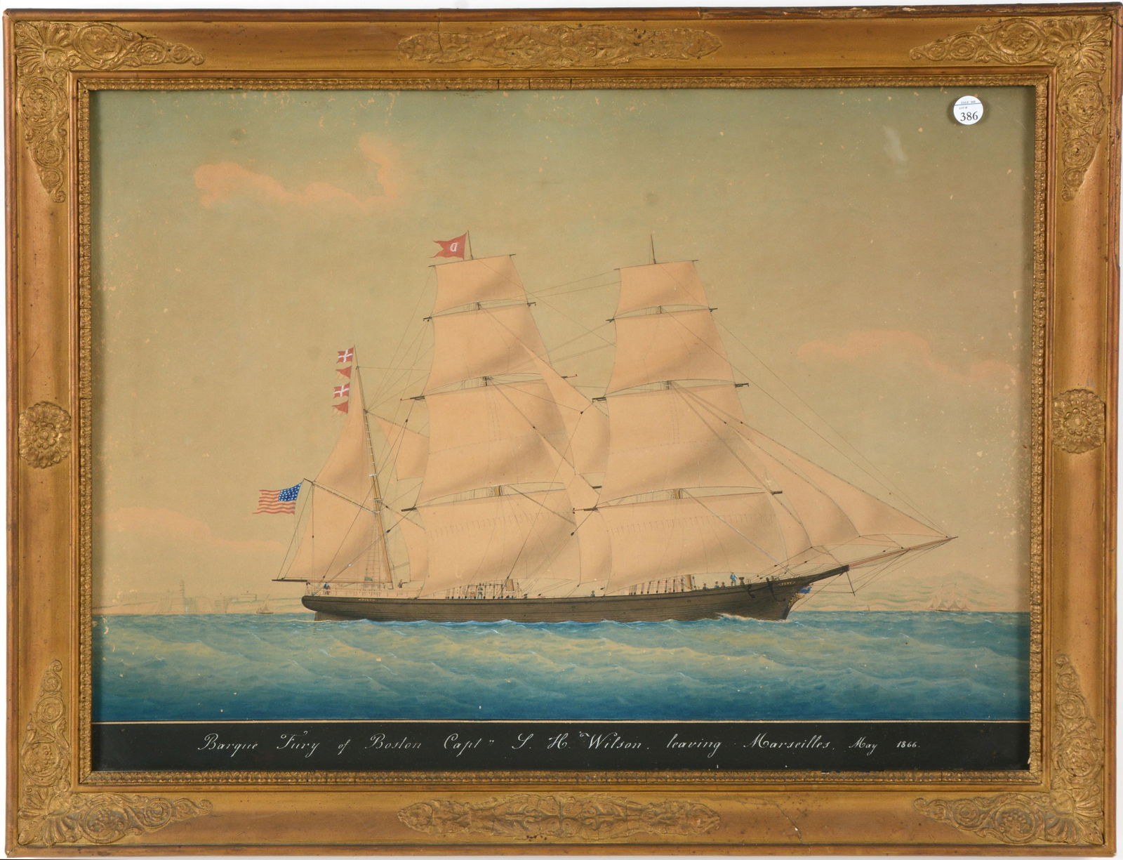 Portrait of the ship Fury together with the day book ledger of the captain of the same.  Titled at (1 of 14)