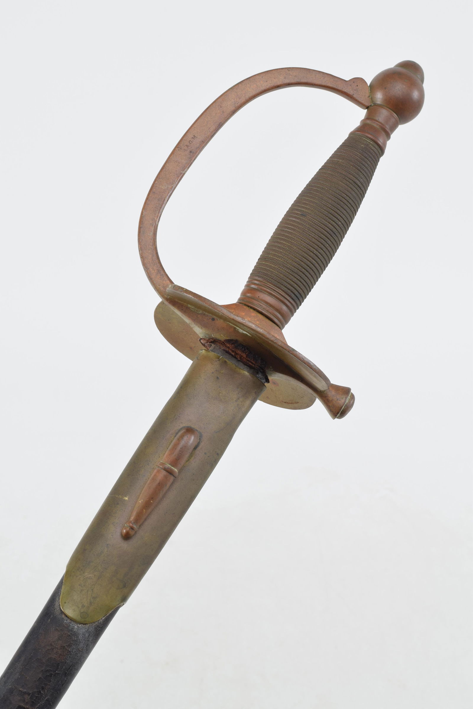 1840 Army sword, U.S. 1864 AGM C. Roby, W. Chelmsford Mass: 1840 Army sword, U.S. 1864 AGM C. Roby, W. Chelmsford Mass